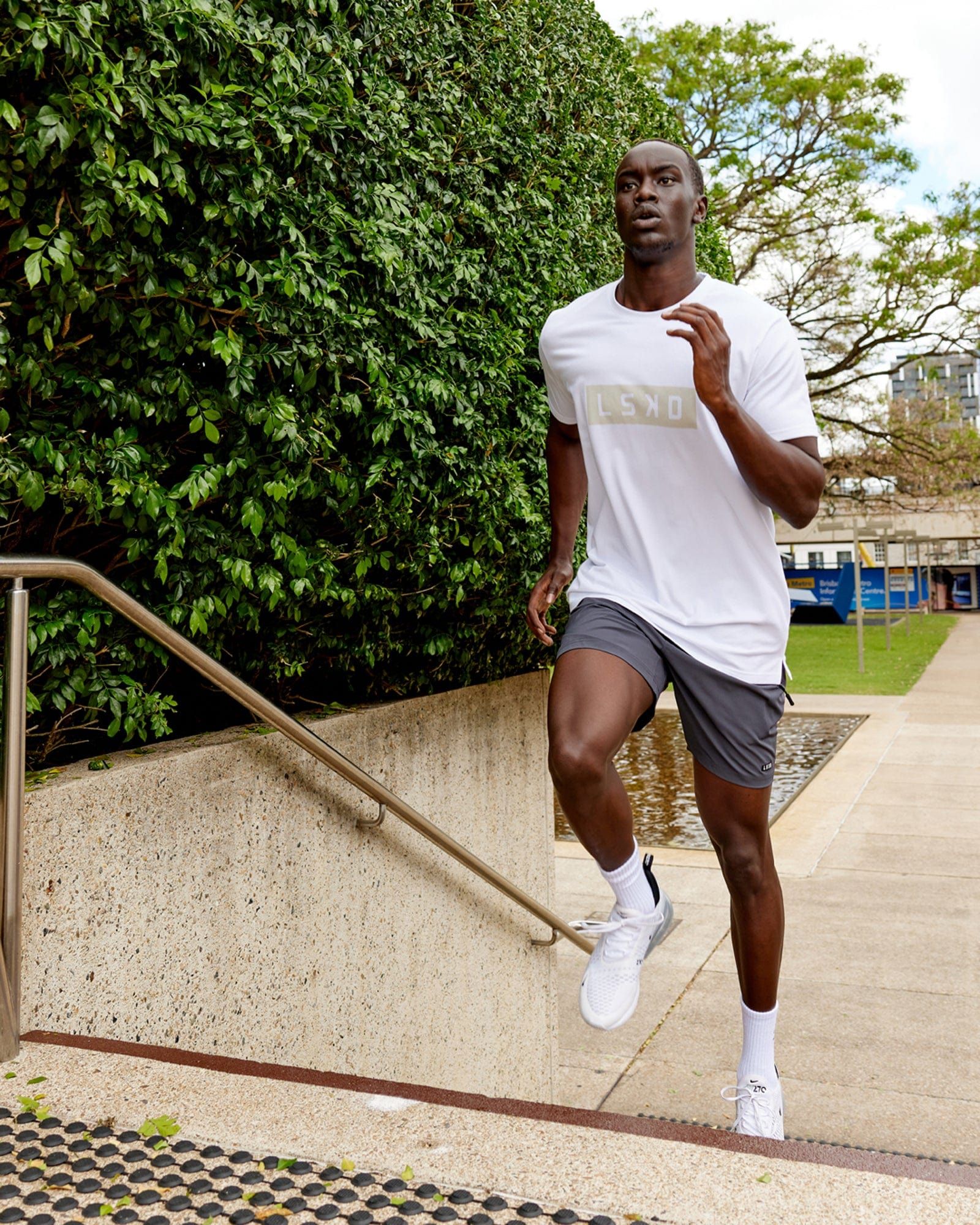 Strength FLXDRY Performance Tee - White-Taupe sold by LSKD product image thumbnail 2