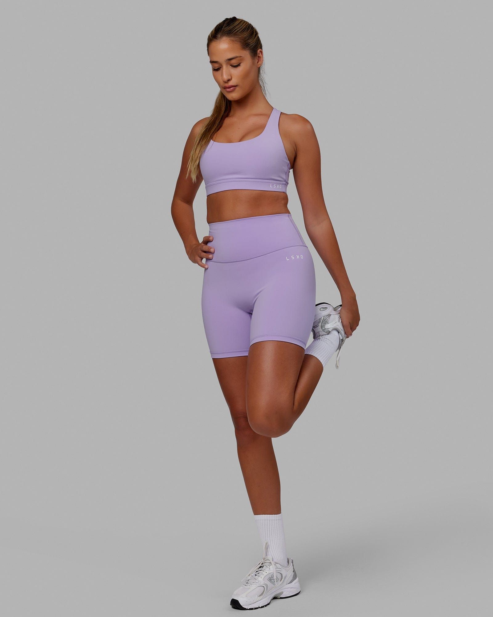 Base 2.0 Mid Short Tights - Pale Lilac sold by LSKD product image thumbnail 2
