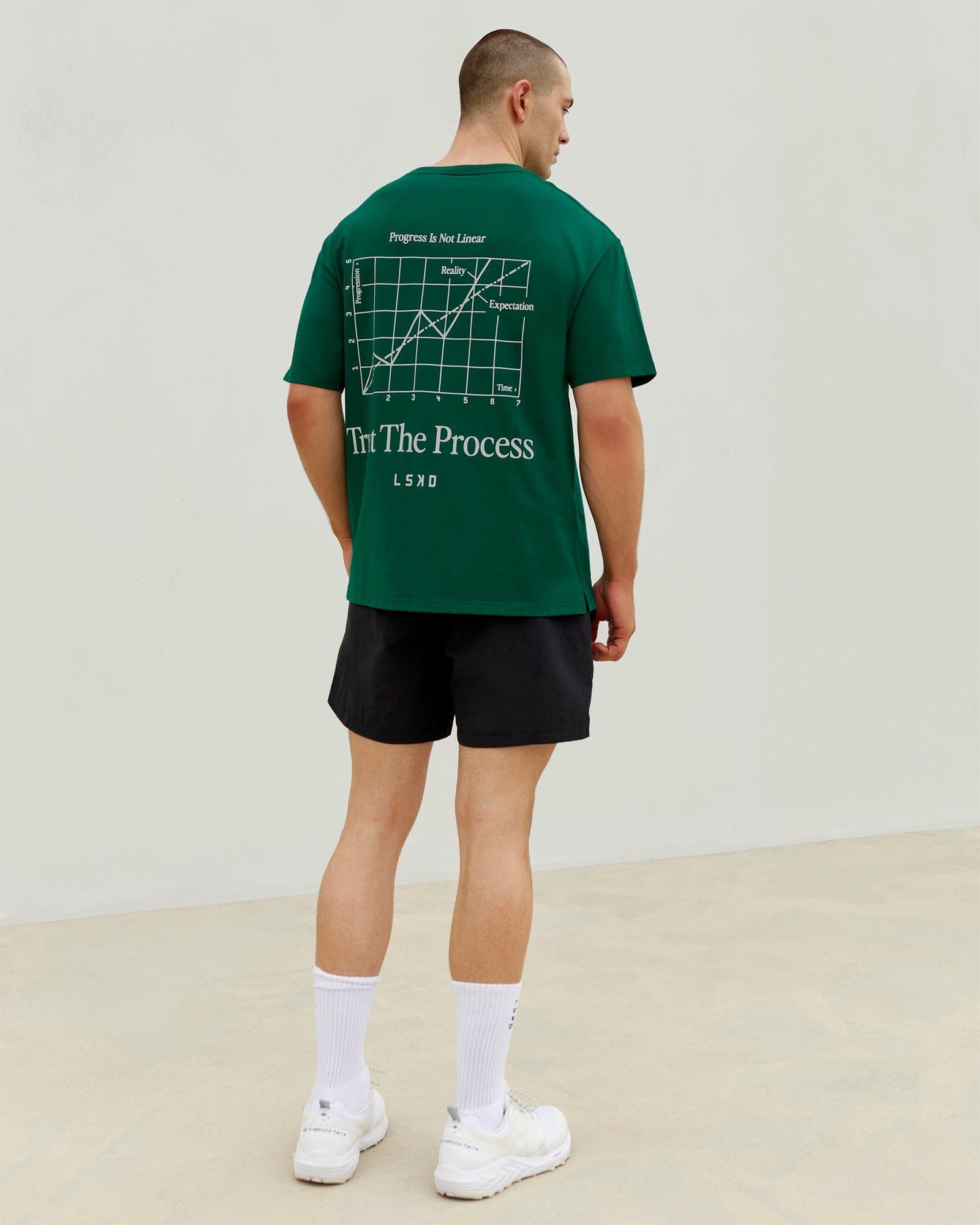 Unisex Trust The Process 2.0 FLXCotton Tee Oversize - Malachite-White sold by LSKD product image thumbnail 2