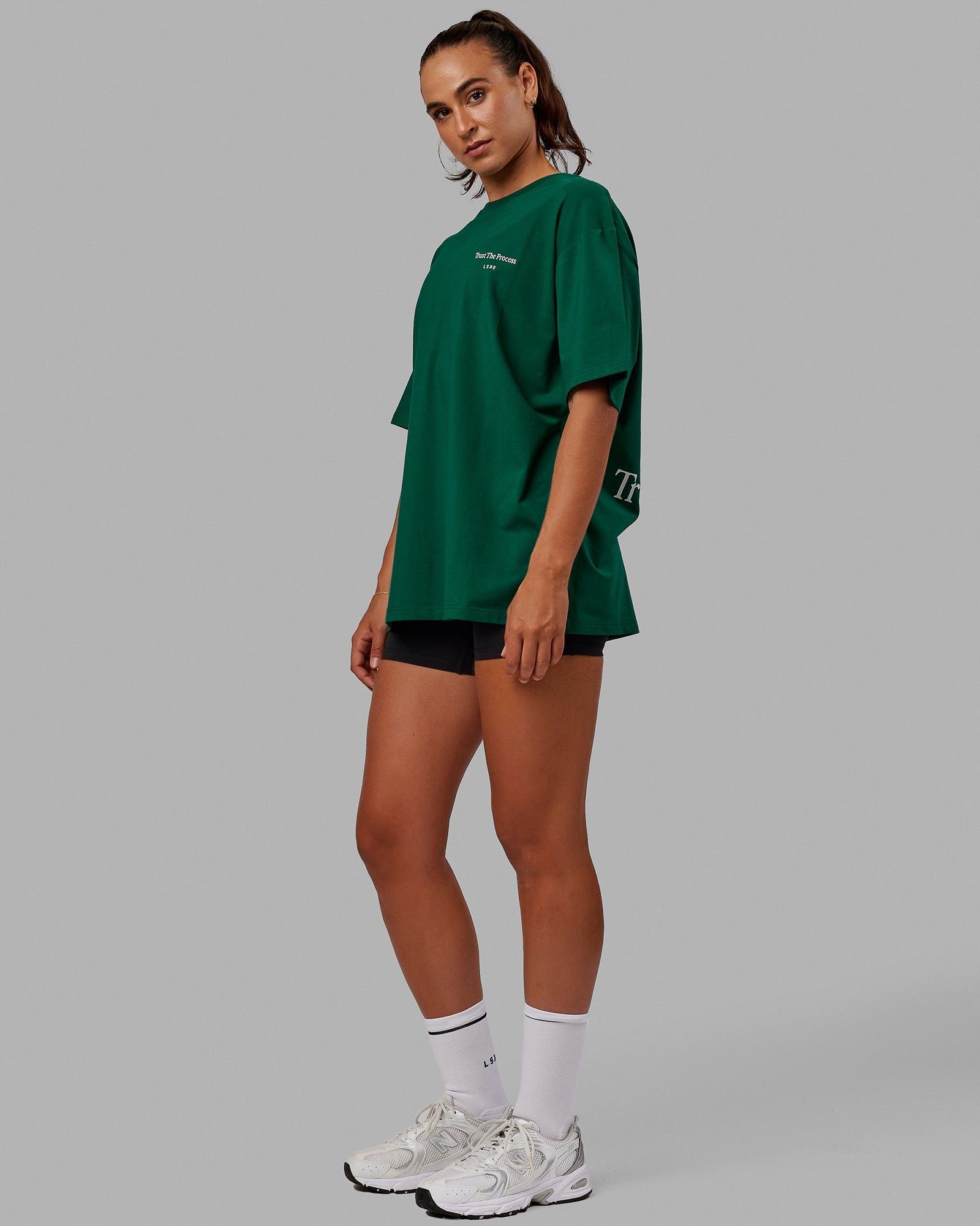 Unisex Trust The Process 2.0 FLXCotton Tee Oversize - Malachite-White sold by LSKD product image thumbnail 5