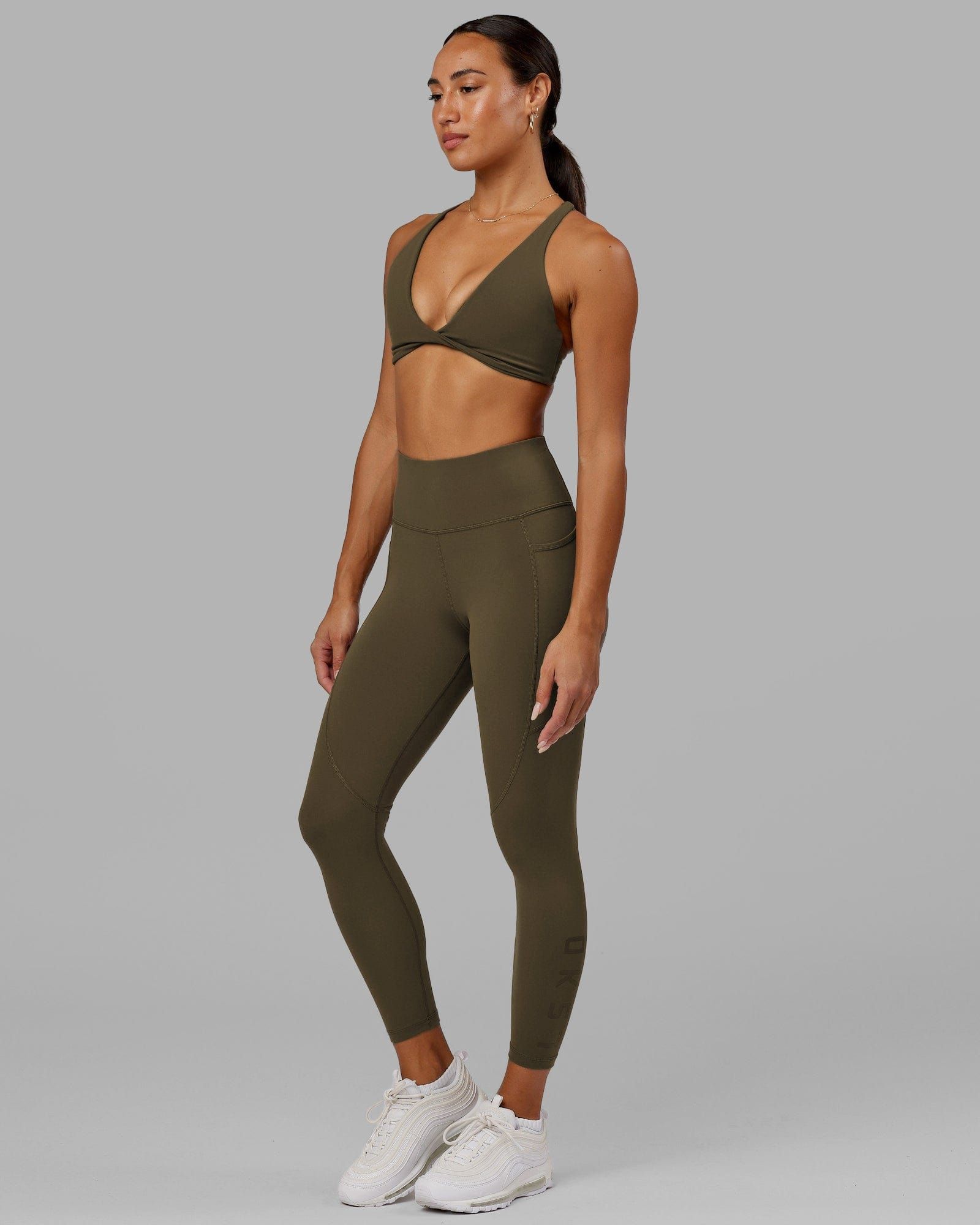 Rep 7/8 Length Tights - Army Green sold by LSKD