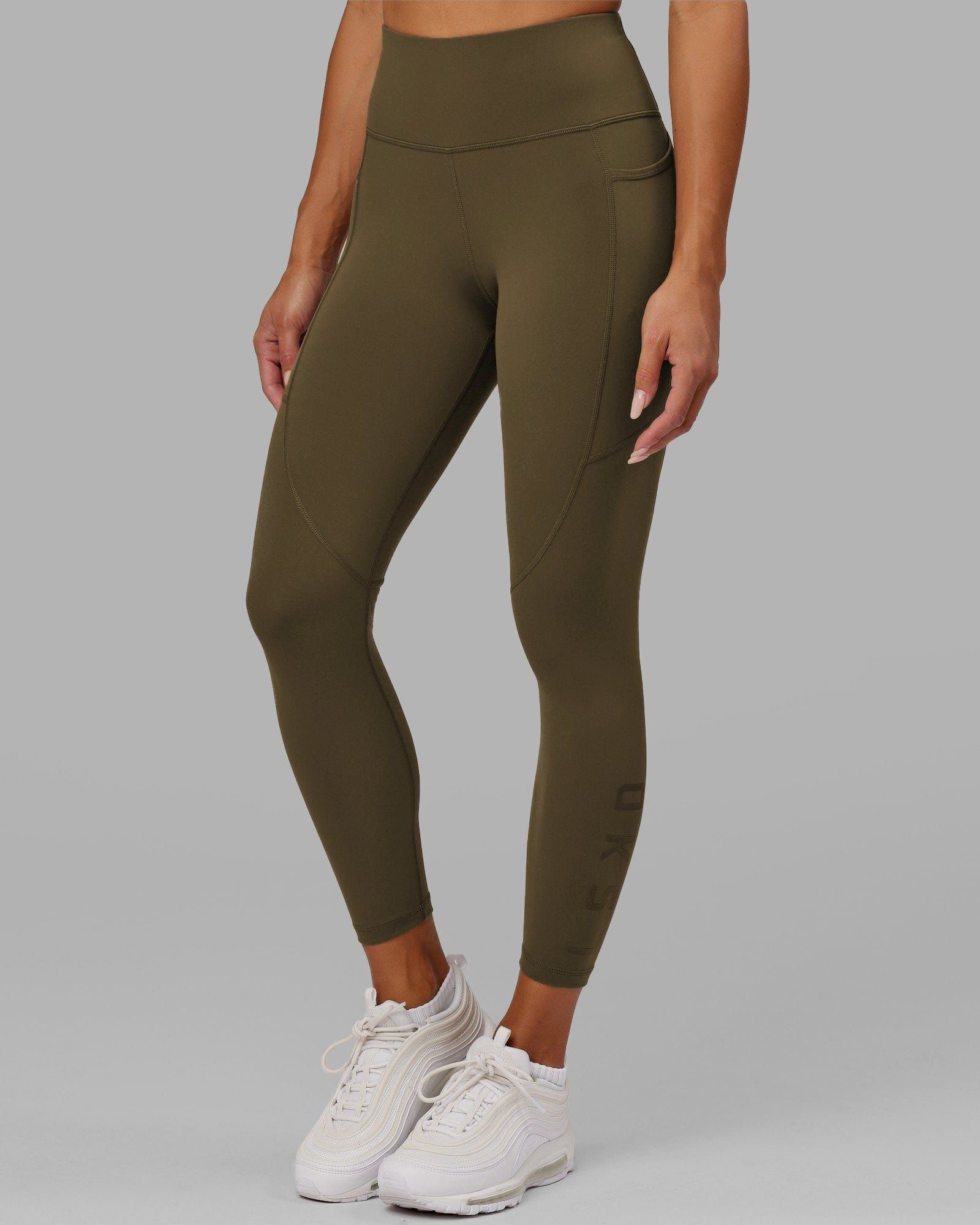Rep 7/8 Length Tights - Army Green sold by LSKD product image thumbnail 2