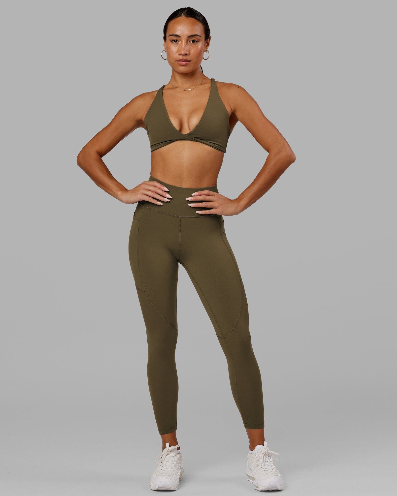 Rep 7/8 Length Tights - Army Green sold by LSKD product image thumbnail 3