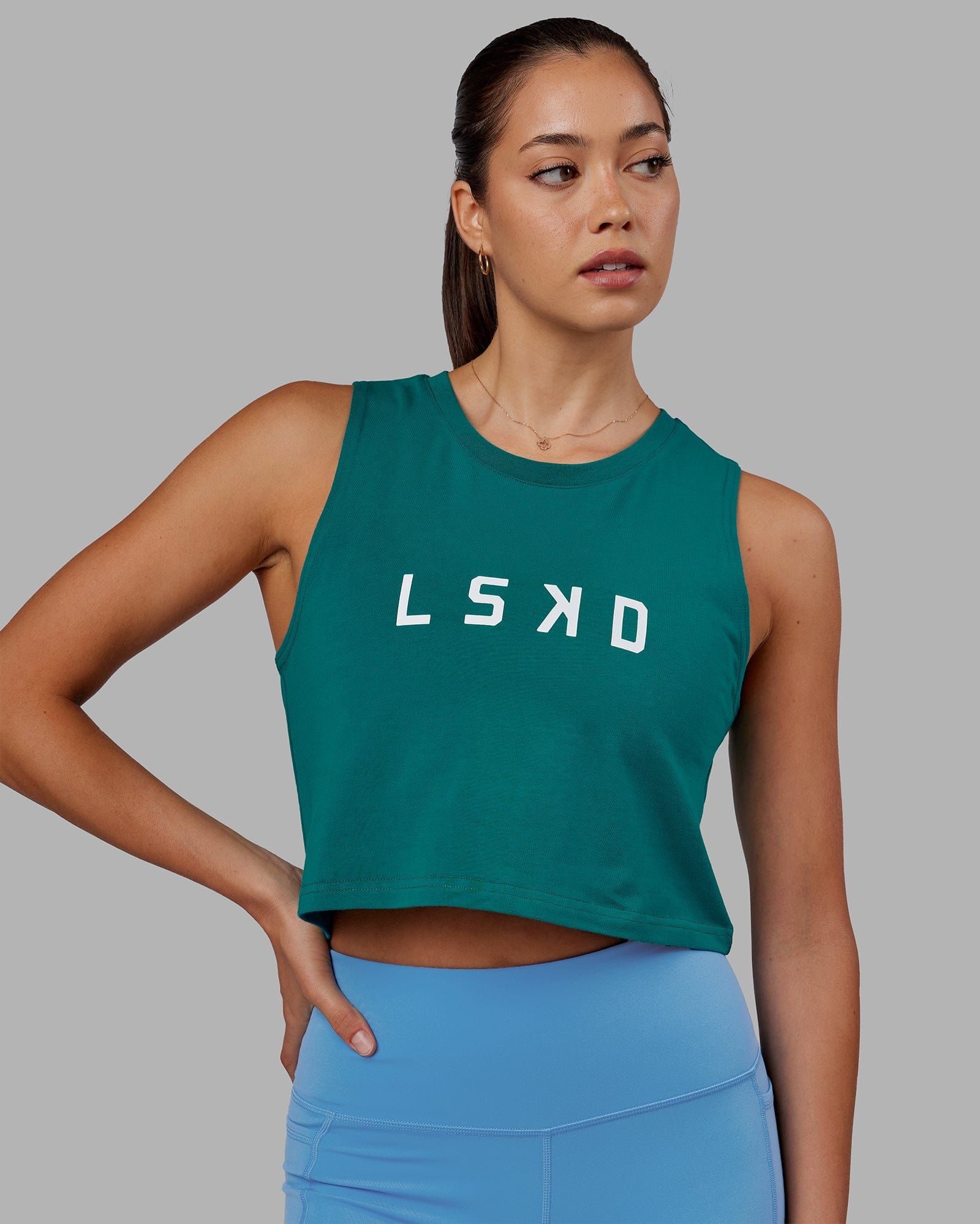 Agile FLXCotton Tank - Deep Lake sold by LSKD