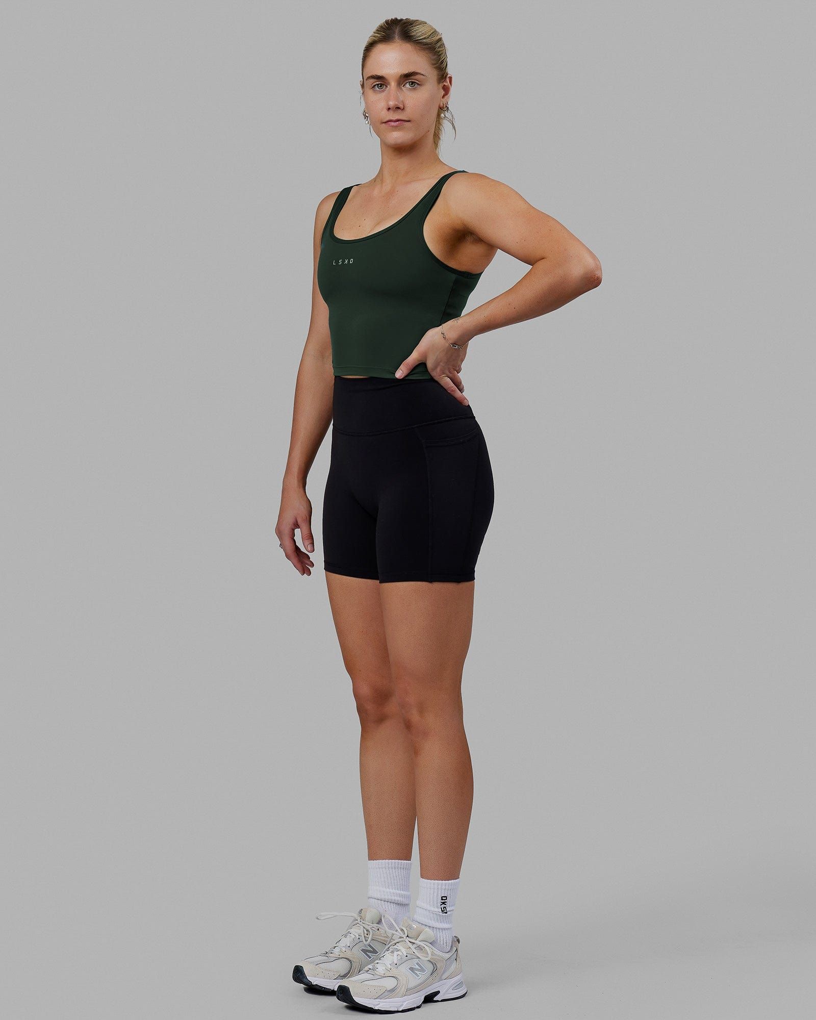 Staple Active Cropped Tank - Vital Green sold by LSKD product image thumbnail 3