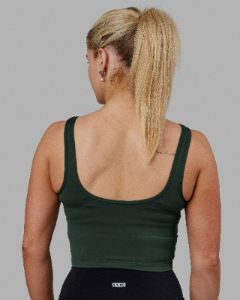 Staple Active Cropped Tank - Vital Green sold by LSKD
