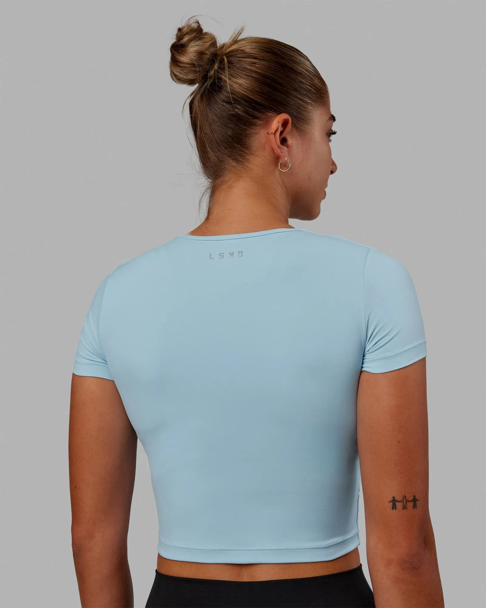 Staple Cropped Tee - Glacial Blue sold by LSKD product image thumbnail 4