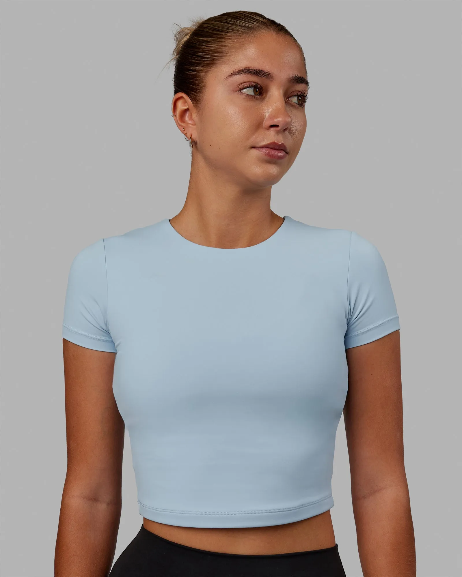 Staple Cropped Tee - Glacial Blue sold by LSKD