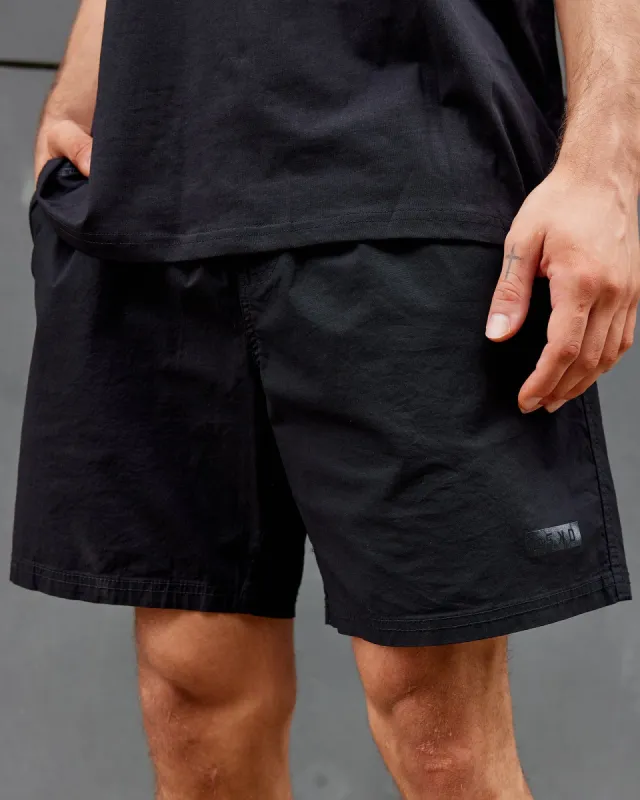 Daily 7" Short - Black-Black sold by LSKD
