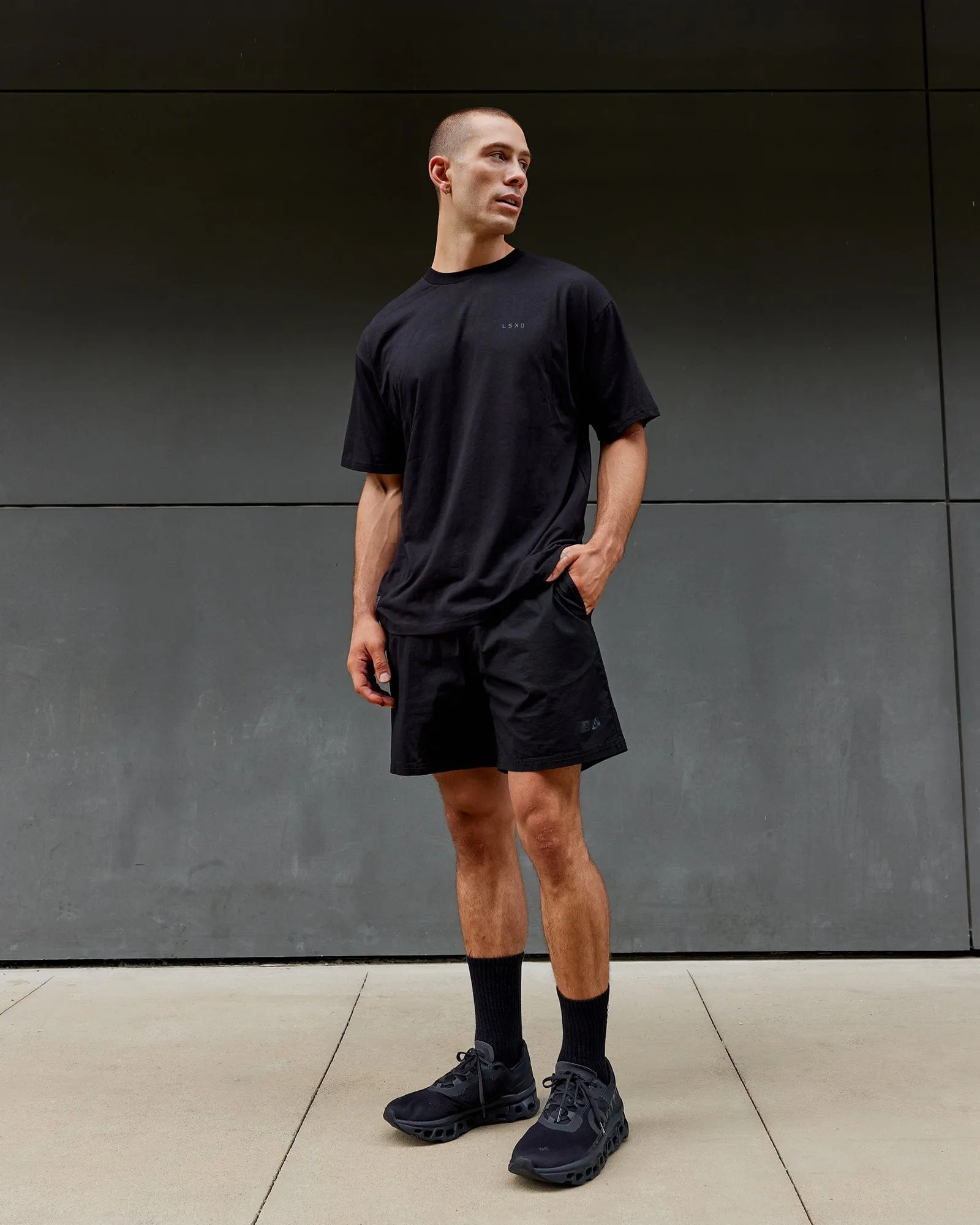 Daily 7" Short - Black-Black sold by LSKD product image thumbnail 2
