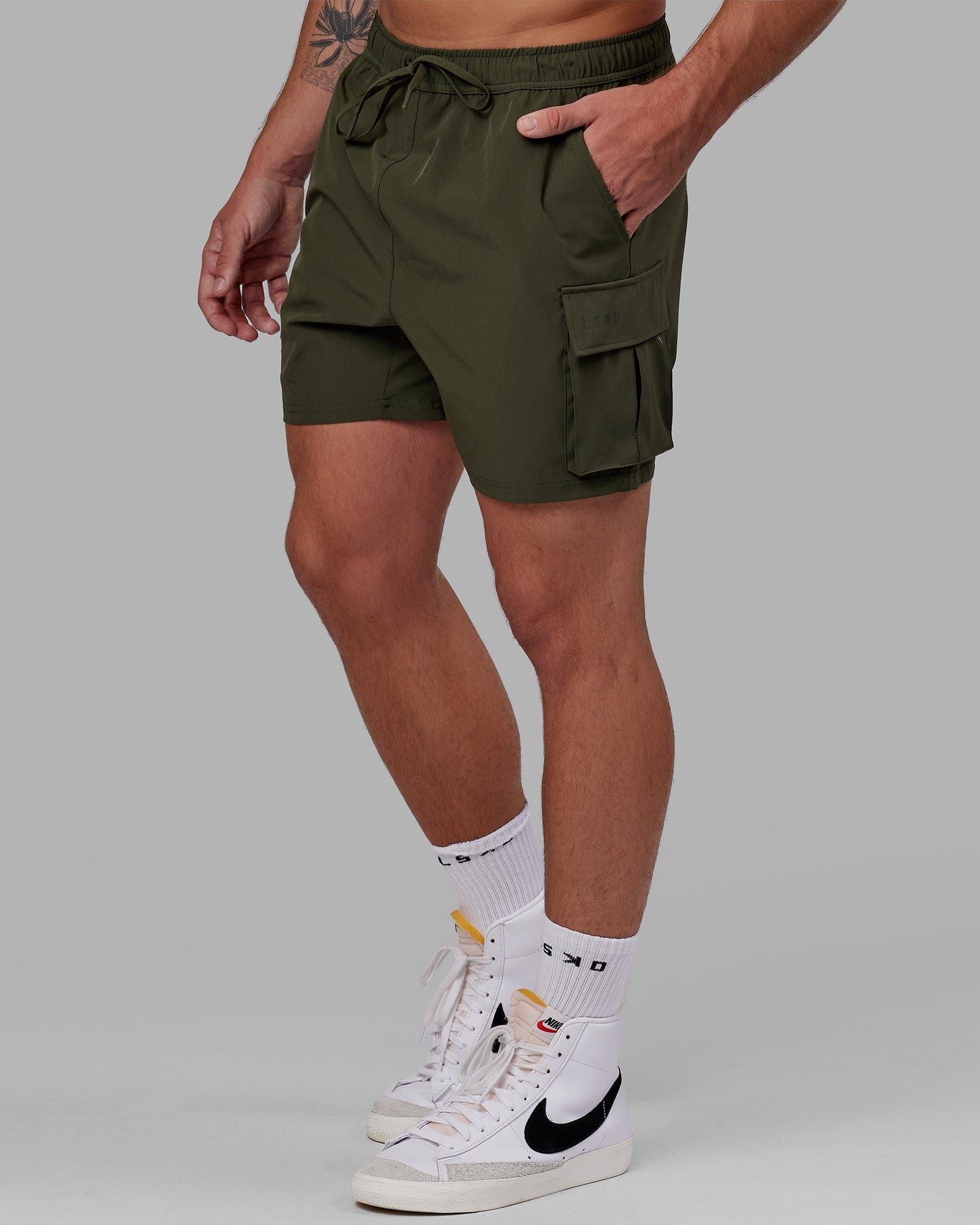 Energy Stretch 6" Performance Cargo Shorts - Forest Night sold by LSKD