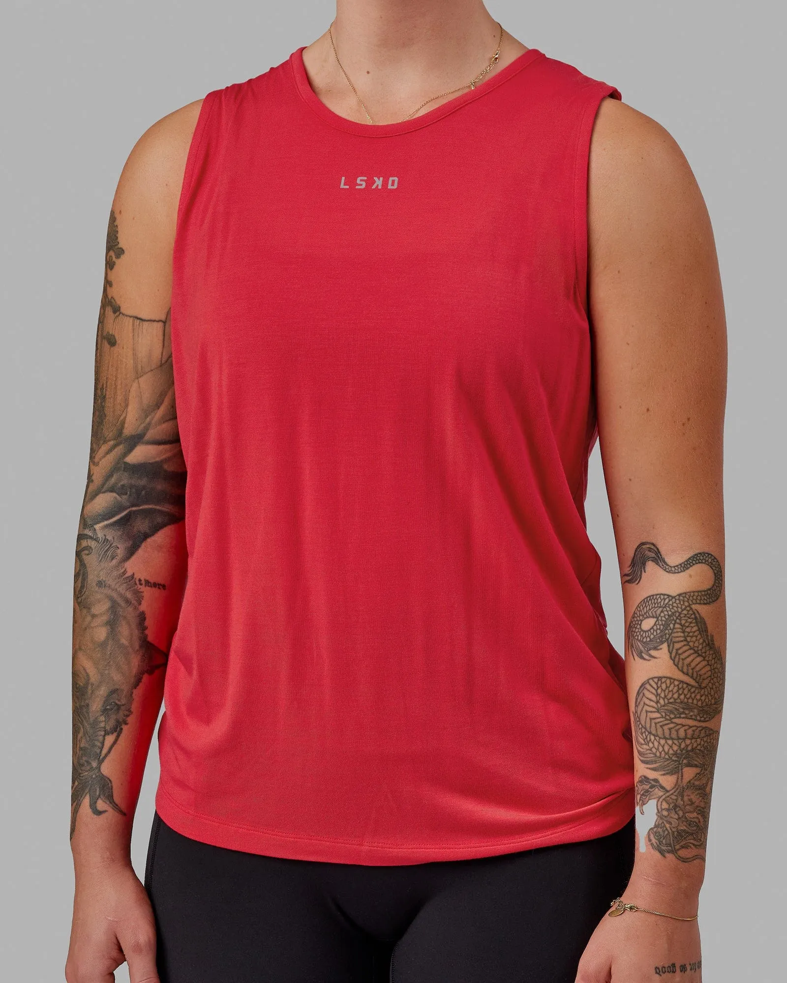 Swivel Open Back Tank - Scarlet sold by LSKD product image thumbnail 5