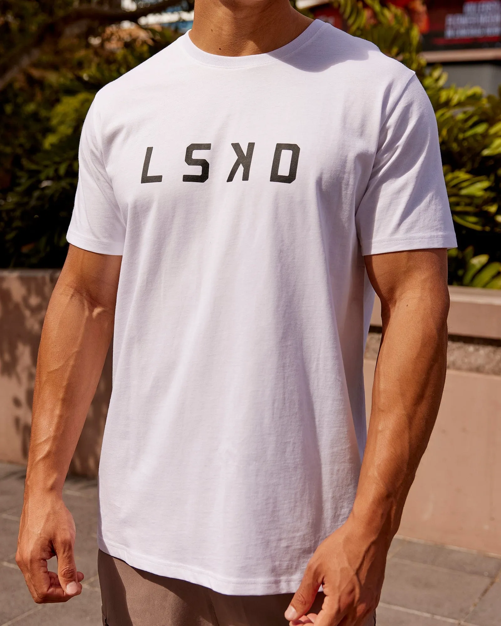 Structure Tee - White-Black sold by LSKD