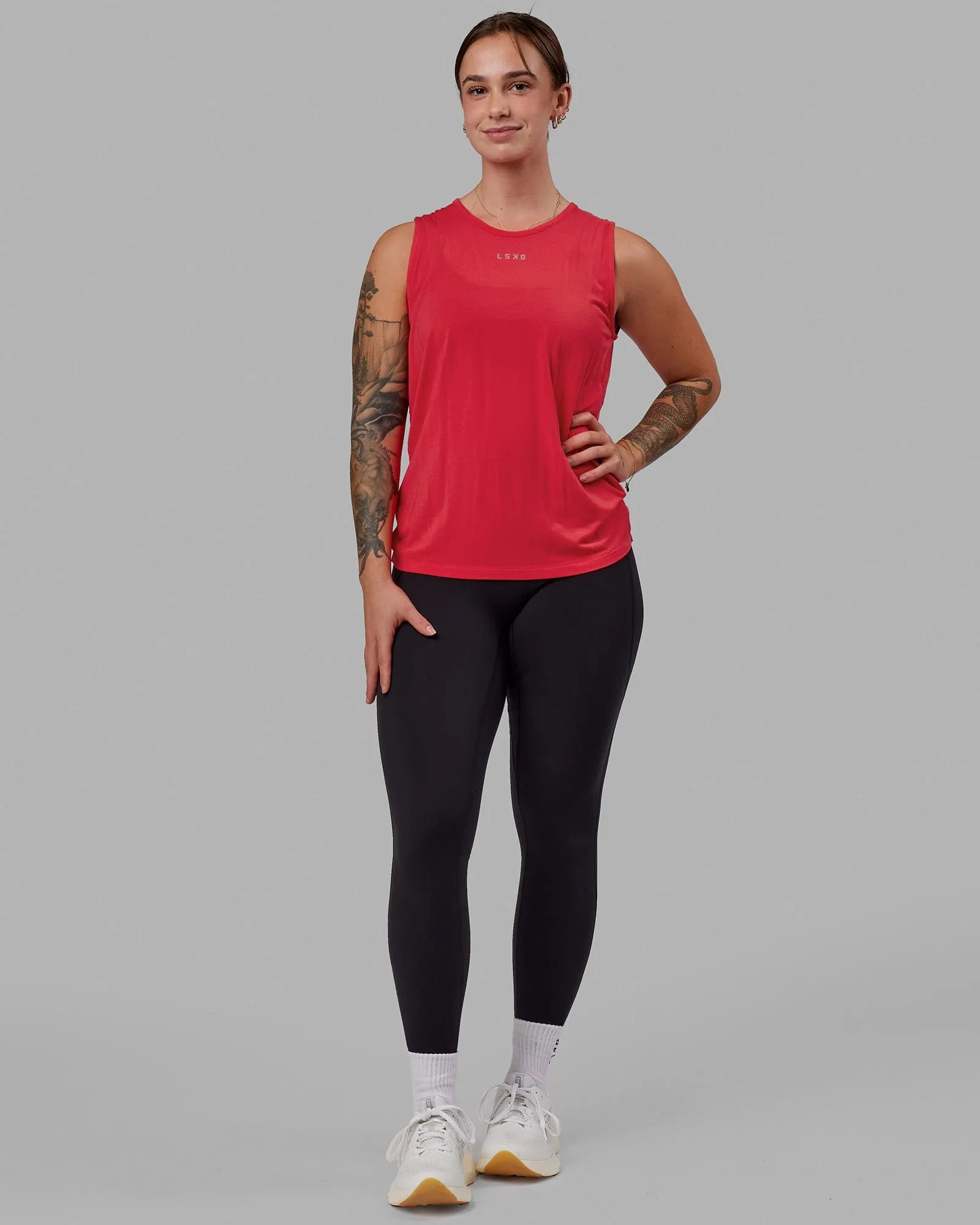 Swivel Open Back Tank - Scarlet sold by LSKD product image thumbnail 3