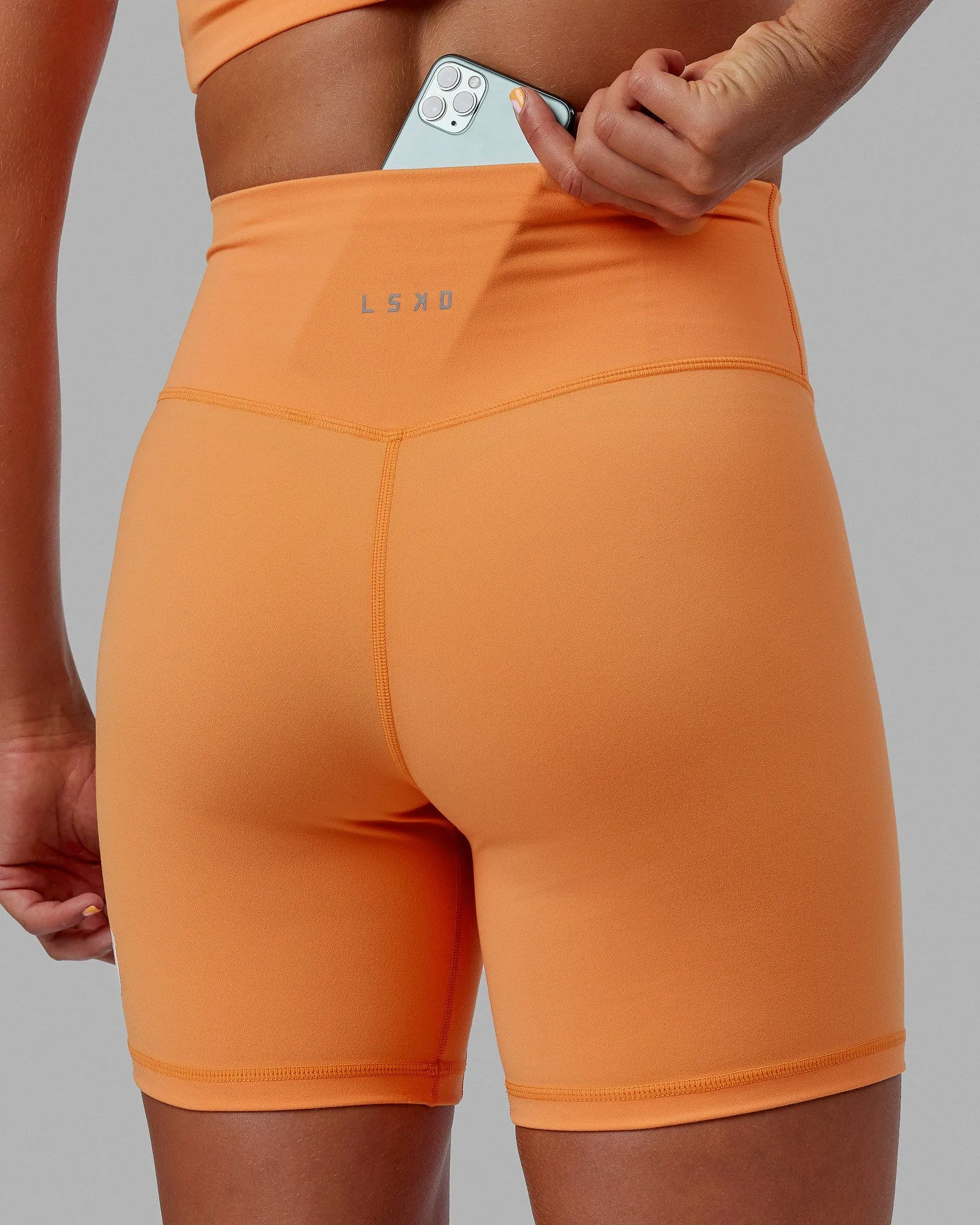 Evolved Mid Short Tights - Tangerine sold by LSKD product image thumbnail 5