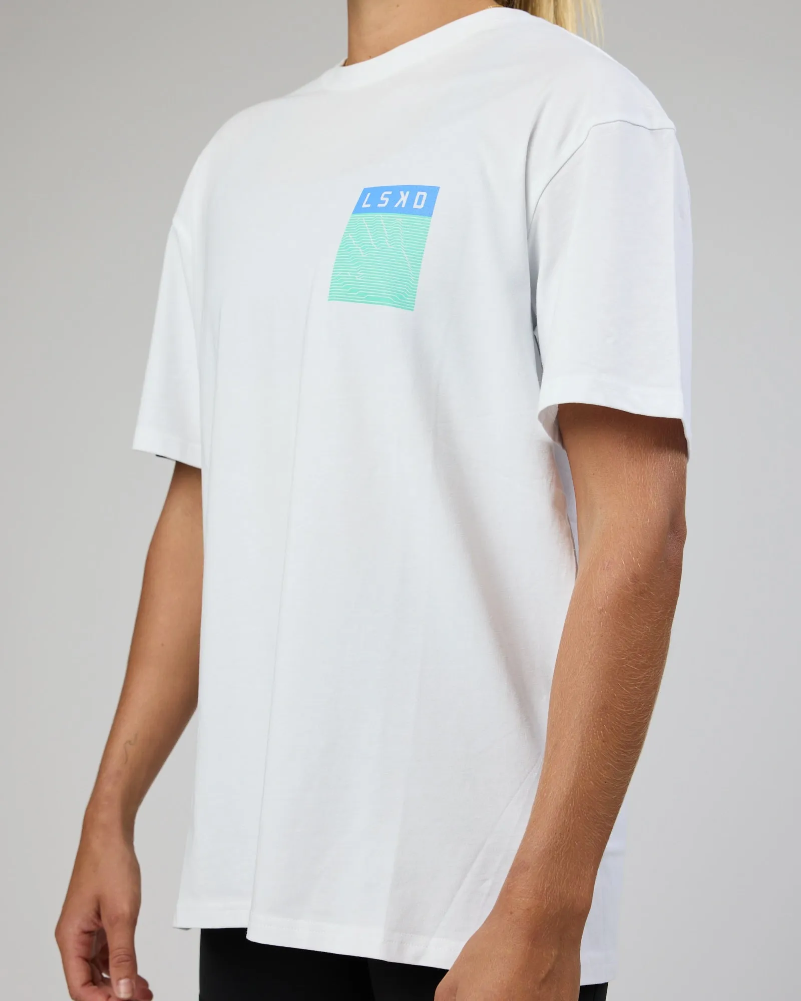 Unisex Helping Hand FLXCotton Tee Oversize - White sold by LSKD product image thumbnail 4
