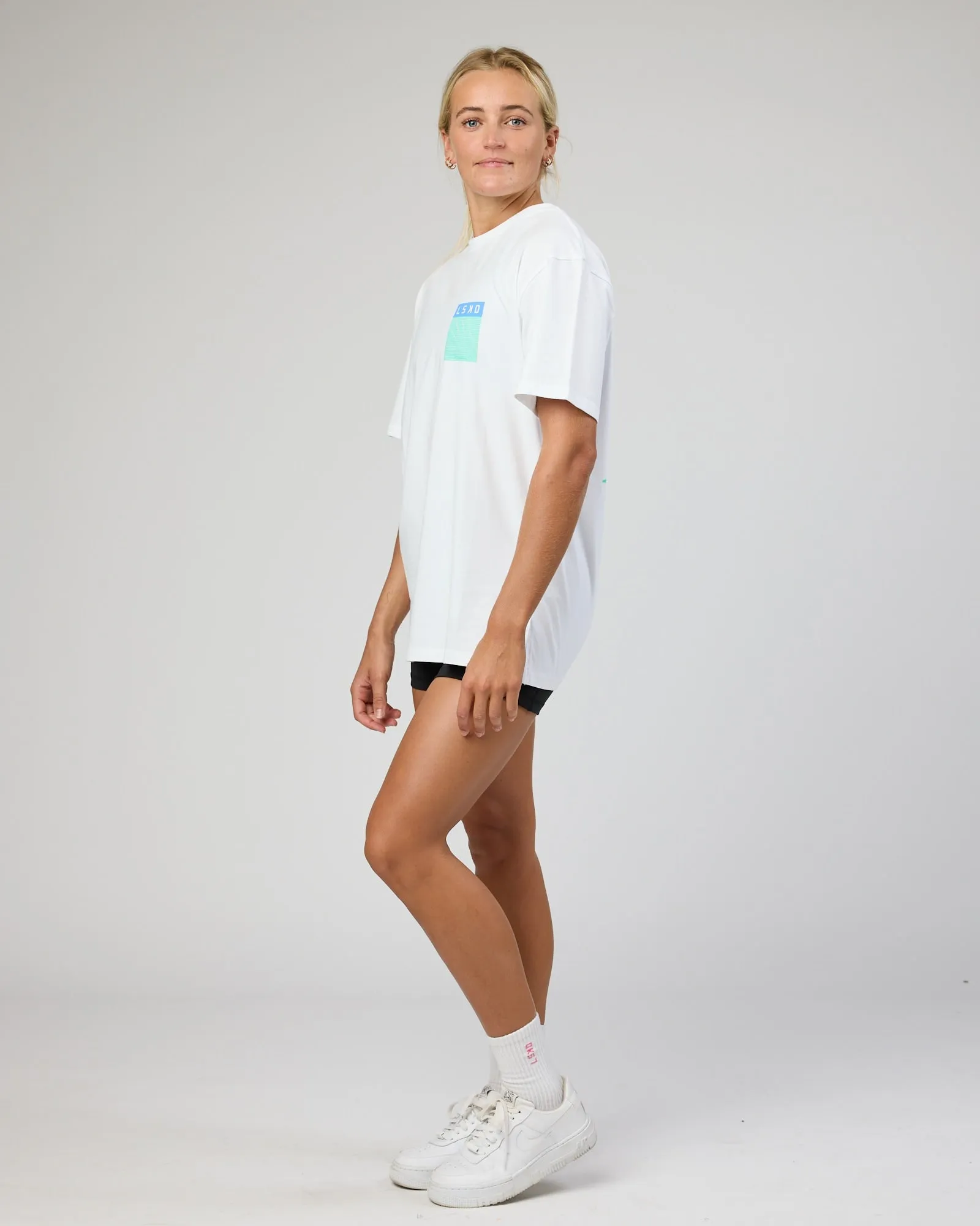 Unisex Helping Hand FLXCotton Tee Oversize - White sold by LSKD product image thumbnail 3