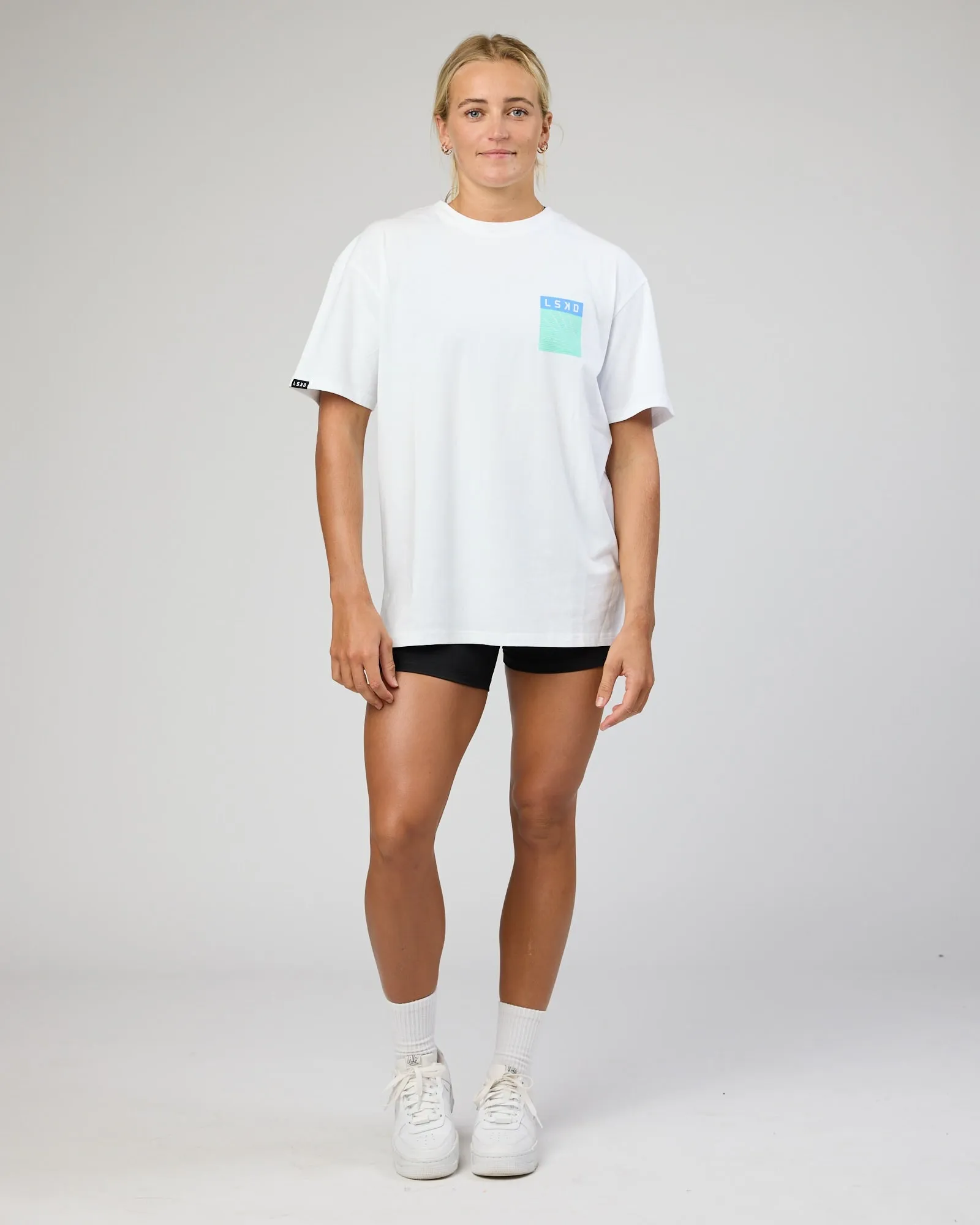 Unisex Helping Hand FLXCotton Tee Oversize - White sold by LSKD product image thumbnail 2