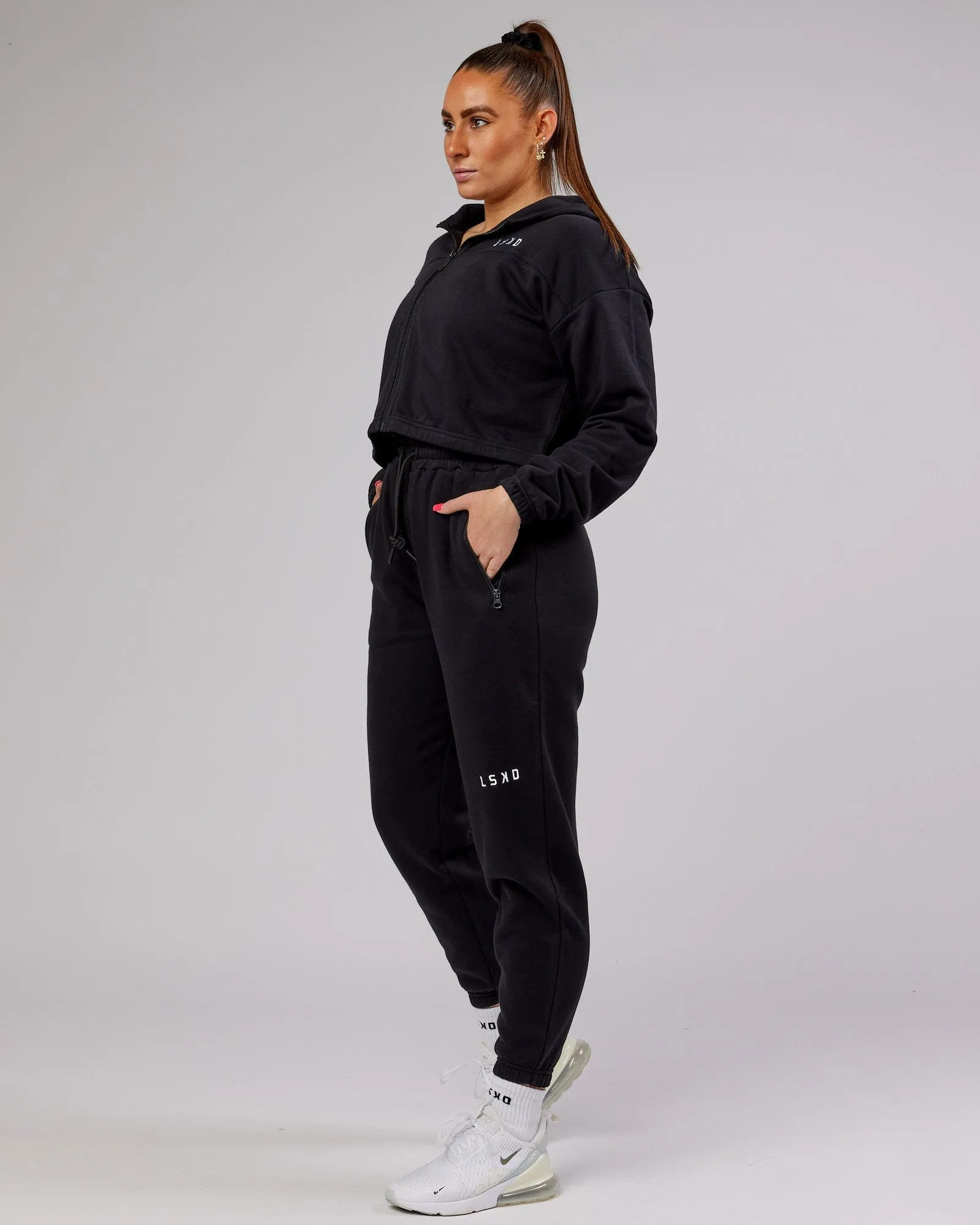 Bridge Zip Through Hoodie - Black sold by LSKD product image thumbnail 3