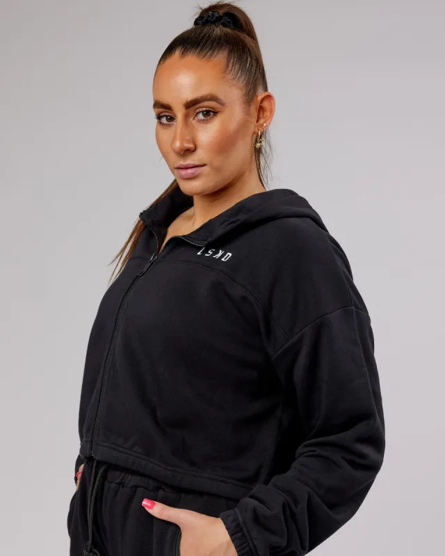 Bridge Zip Through Hoodie - Black sold by LSKD