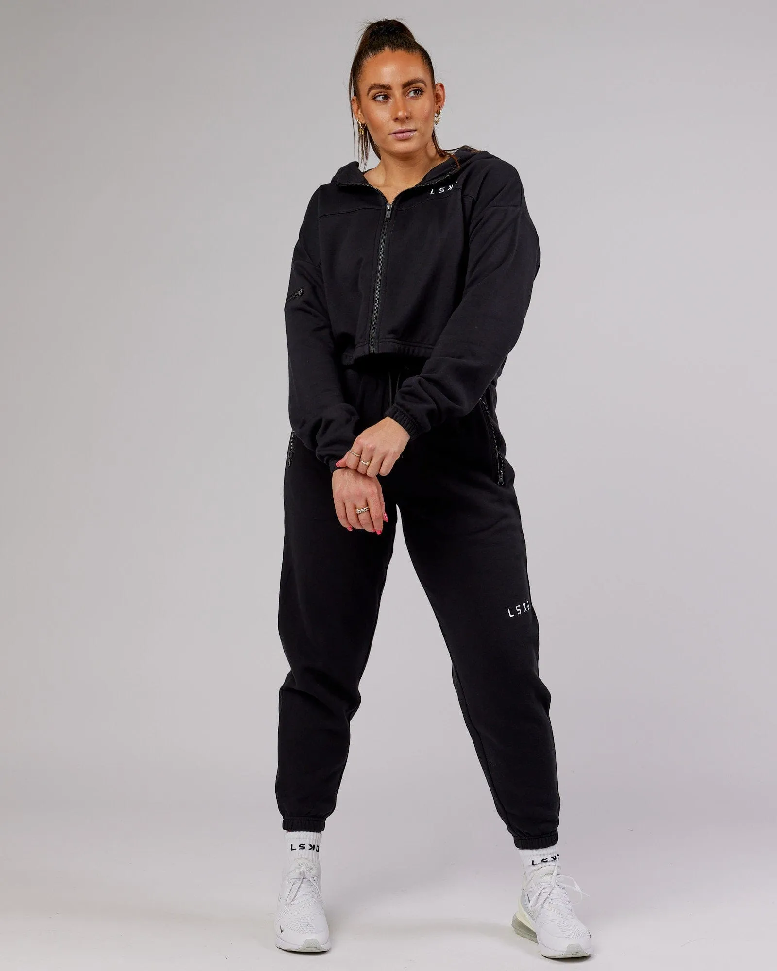 Bridge Zip Through Hoodie - Black sold by LSKD product image thumbnail 2