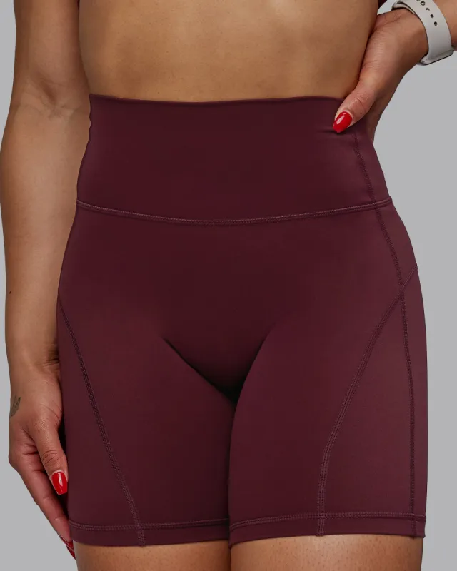 Bend Mid Short Tights - Dark Cherry sold by LSKD