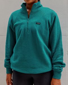 Unisex Fundamental 1/4 Zip Sweater - Deep Lake sold by LSKD