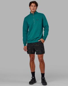 Unisex Fundamental 1/4 Zip Sweater - Deep Lake sold by LSKD