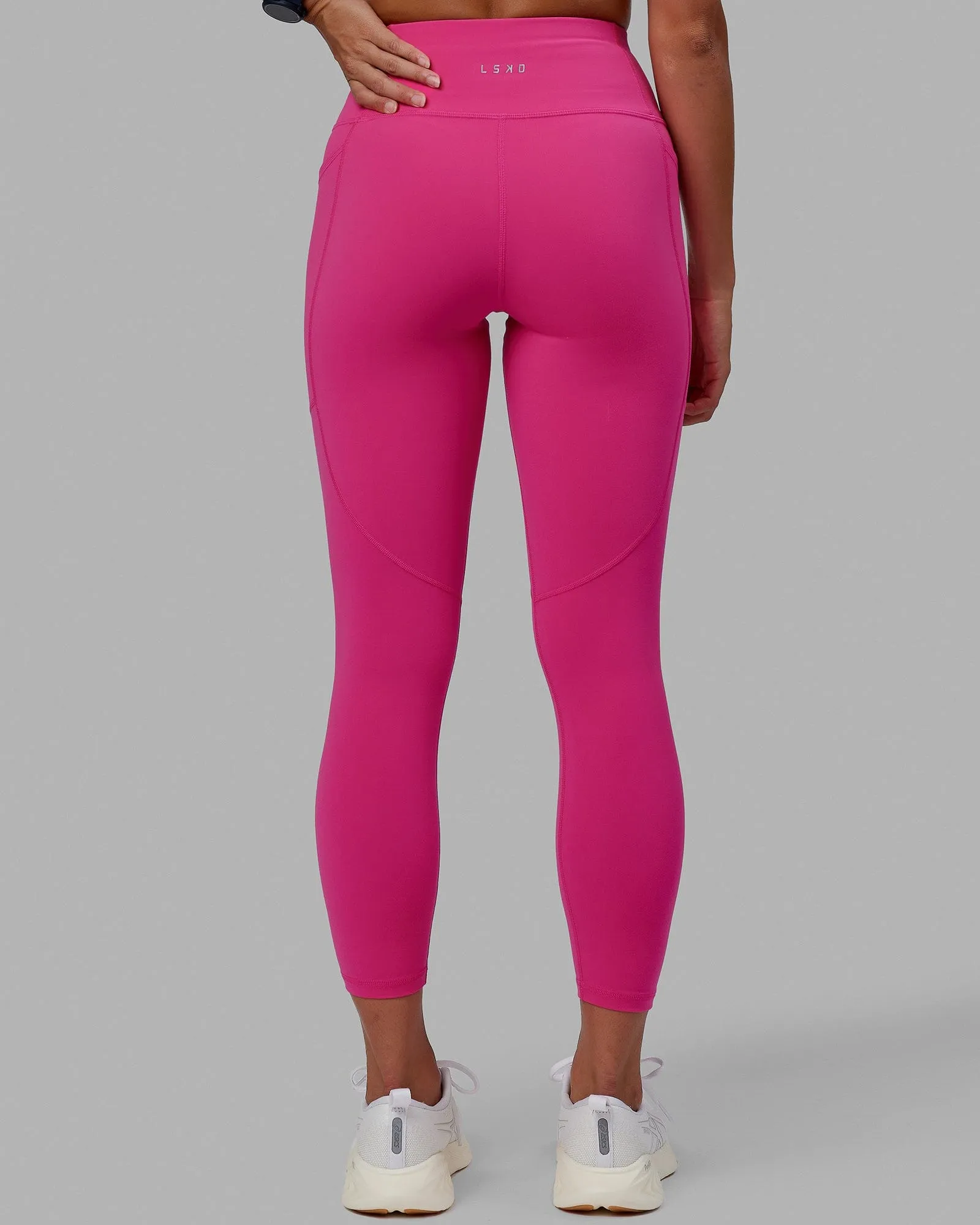 Rep 7/8 Length Tights - Ultra Pink-White sold by LSKD product image thumbnail 4