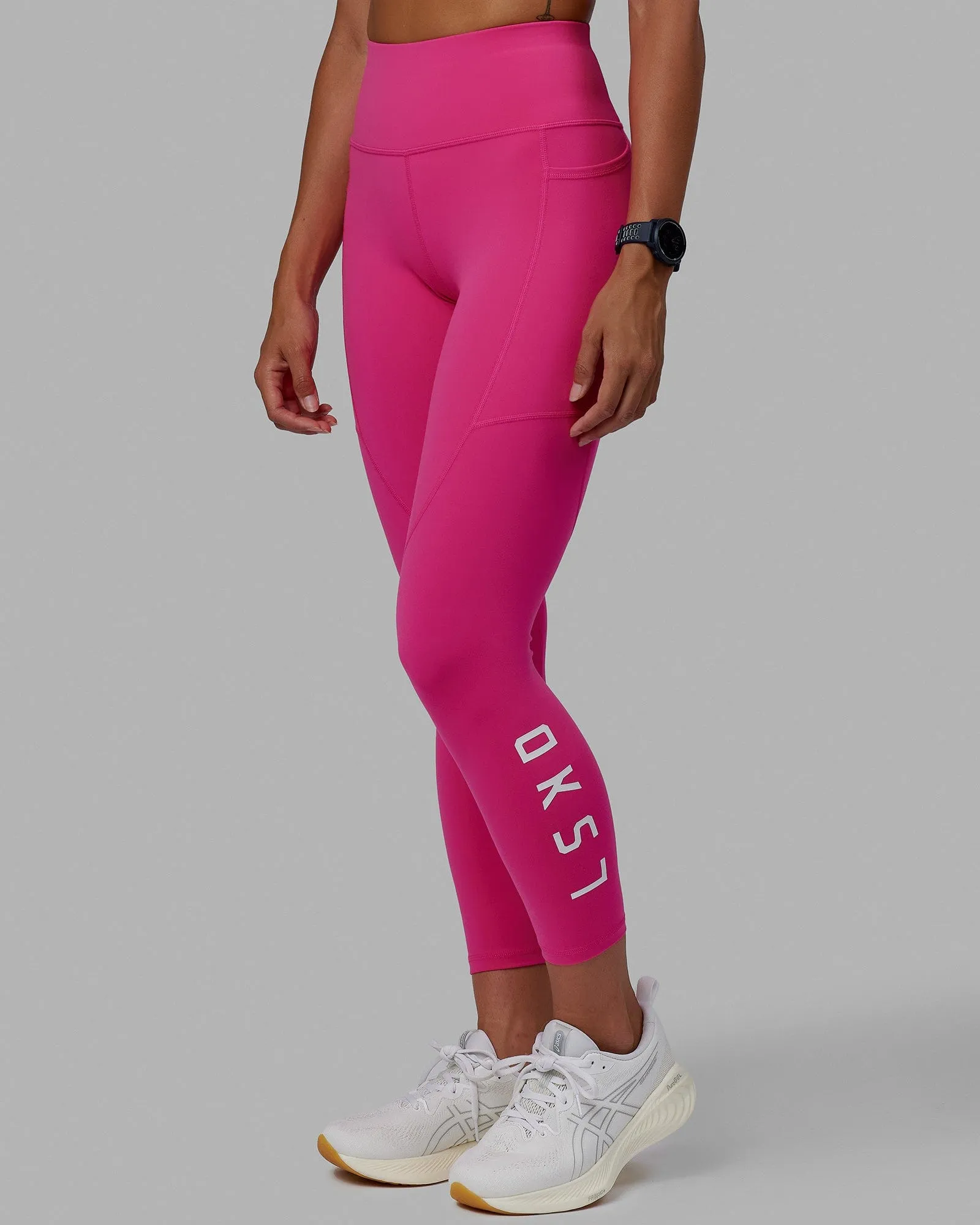 Rep 7/8 Length Tights - Ultra Pink-White sold by LSKD