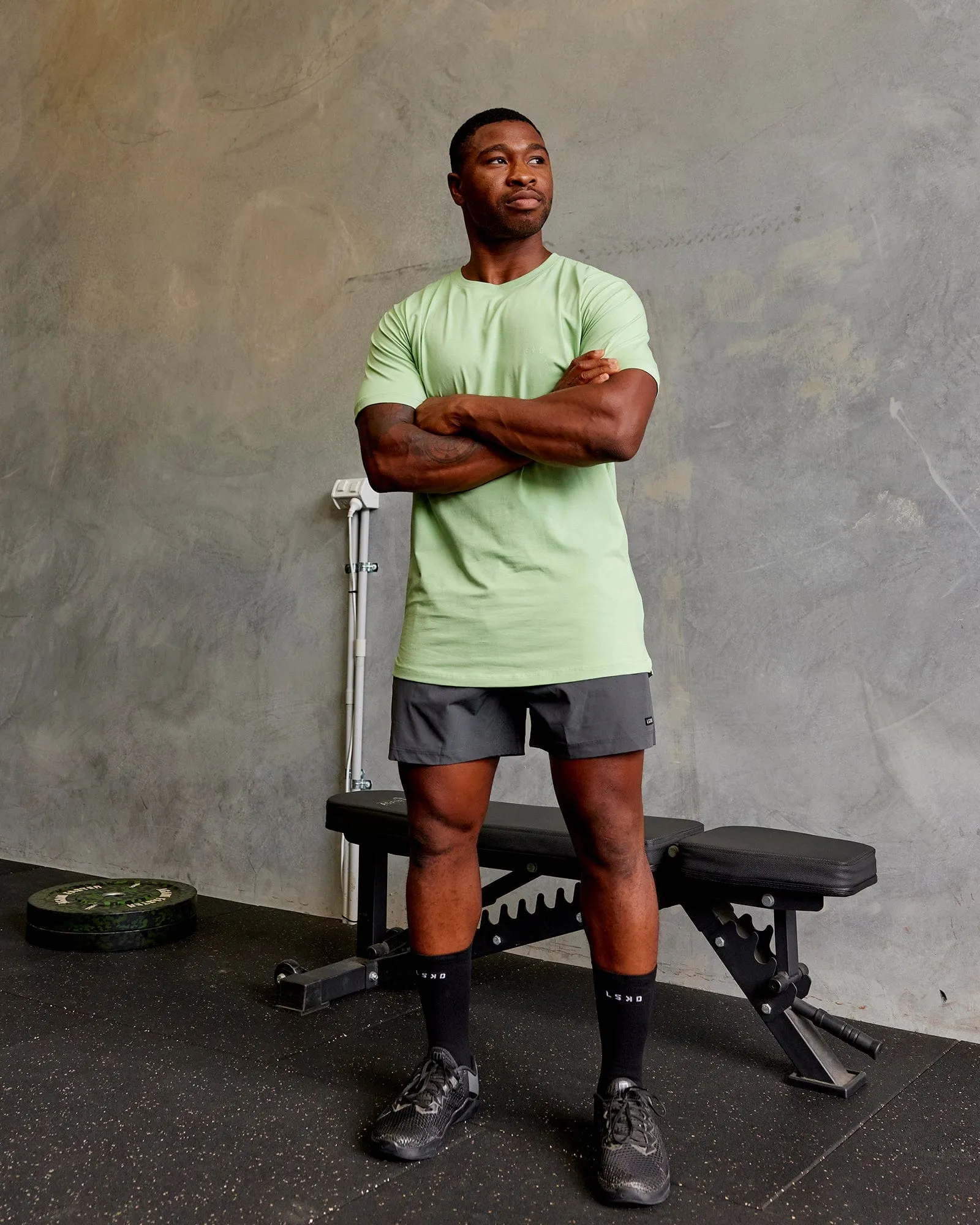 Deluxe PimaFLX Tee - Green Fig sold by LSKD