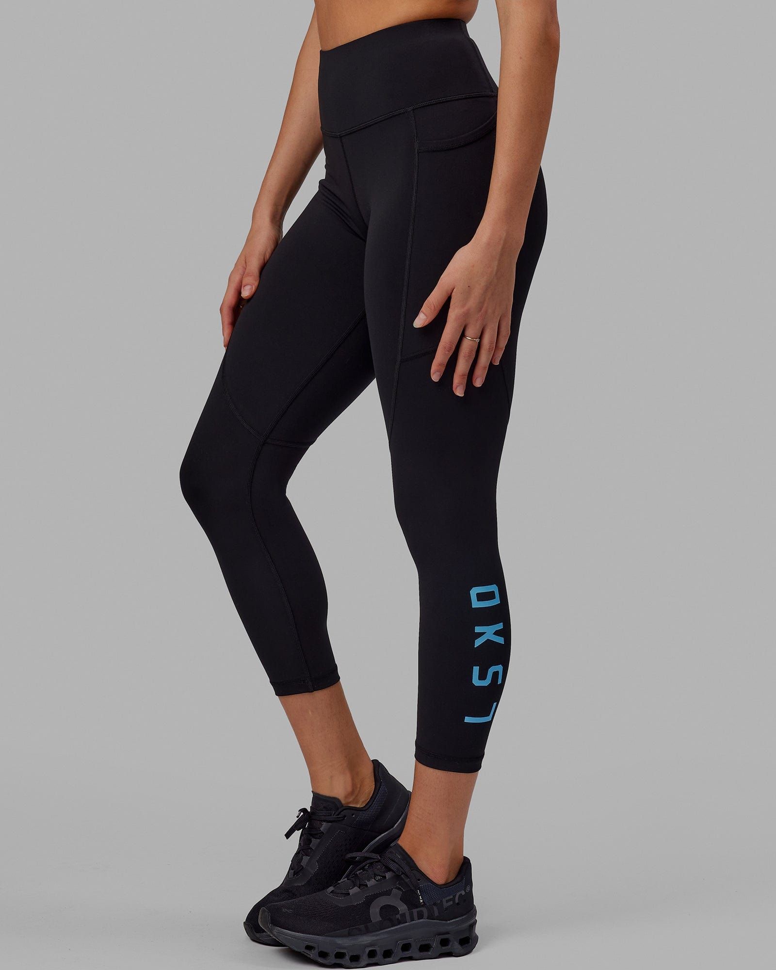 Rep 7/8 Length Tight - Black-Azure Blue sold by LSKD product image thumbnail 2