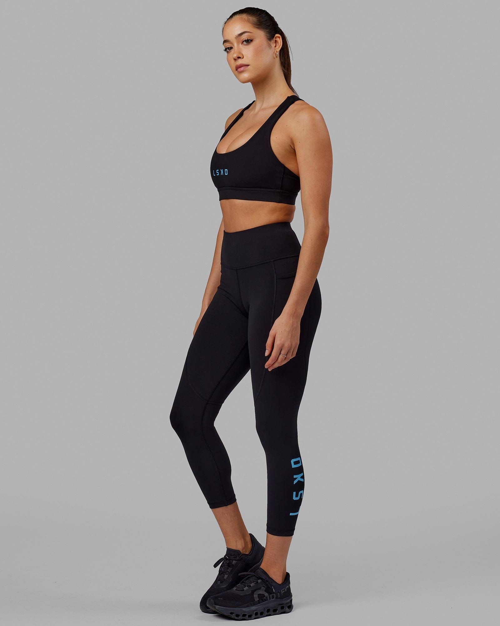 Rep 7/8 Length Tight - Black-Azure Blue sold by LSKD product image thumbnail 3