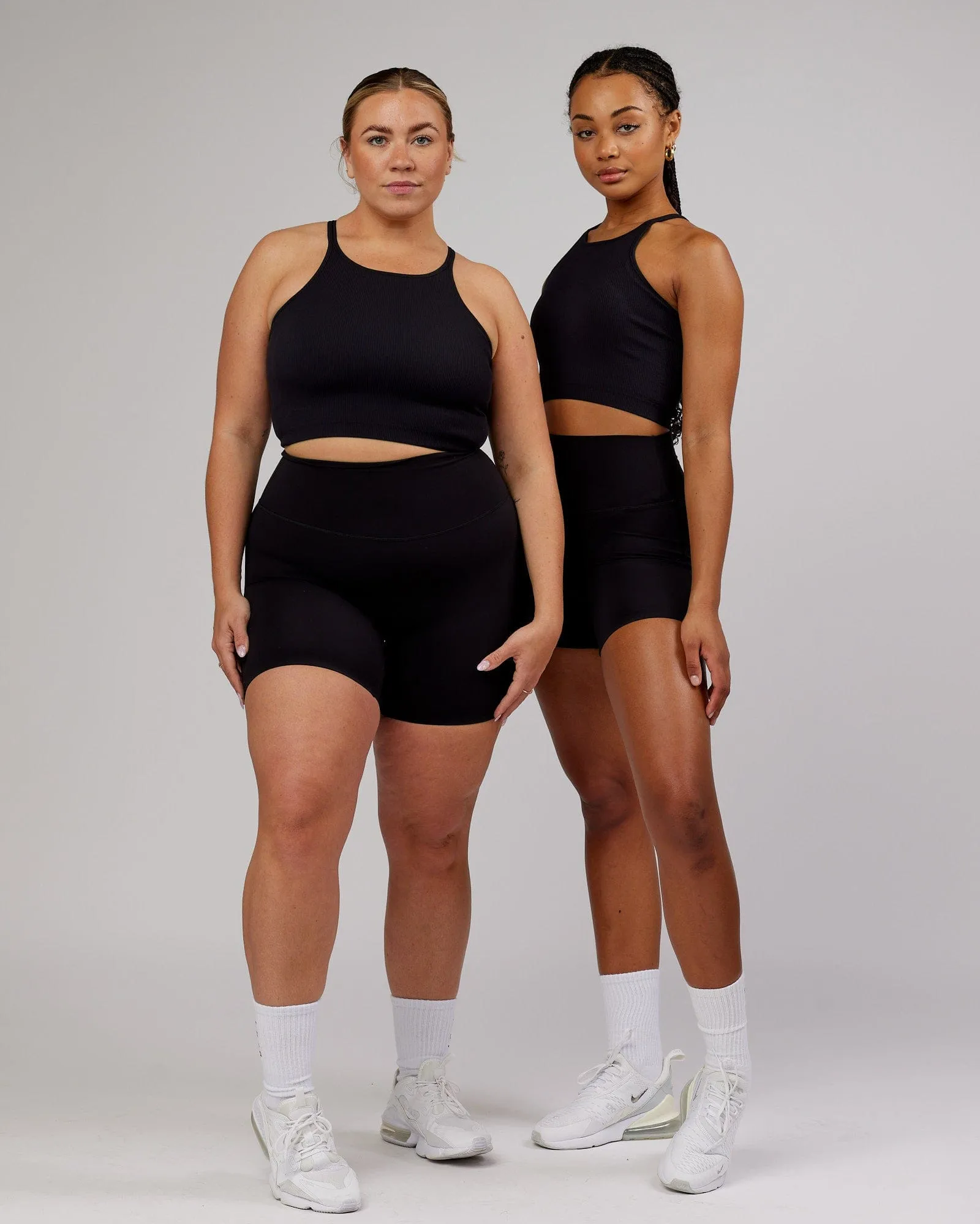 Minimal Seamless Crop Ribbed Tank - Black sold by LSKD product image thumbnail 3