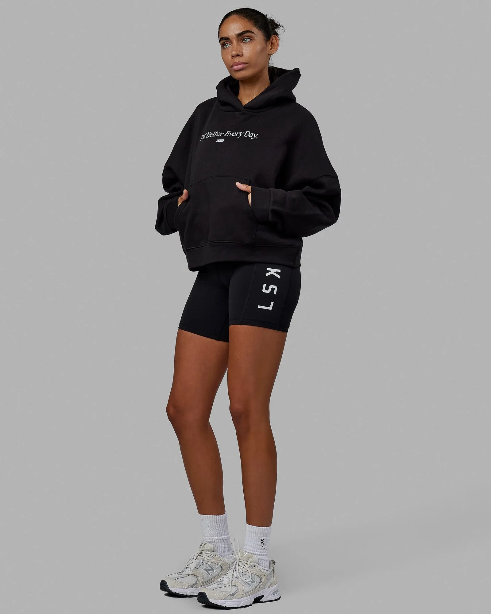 Womens 1% Better Hoodie - Black sold by LSKD product image thumbnail 3