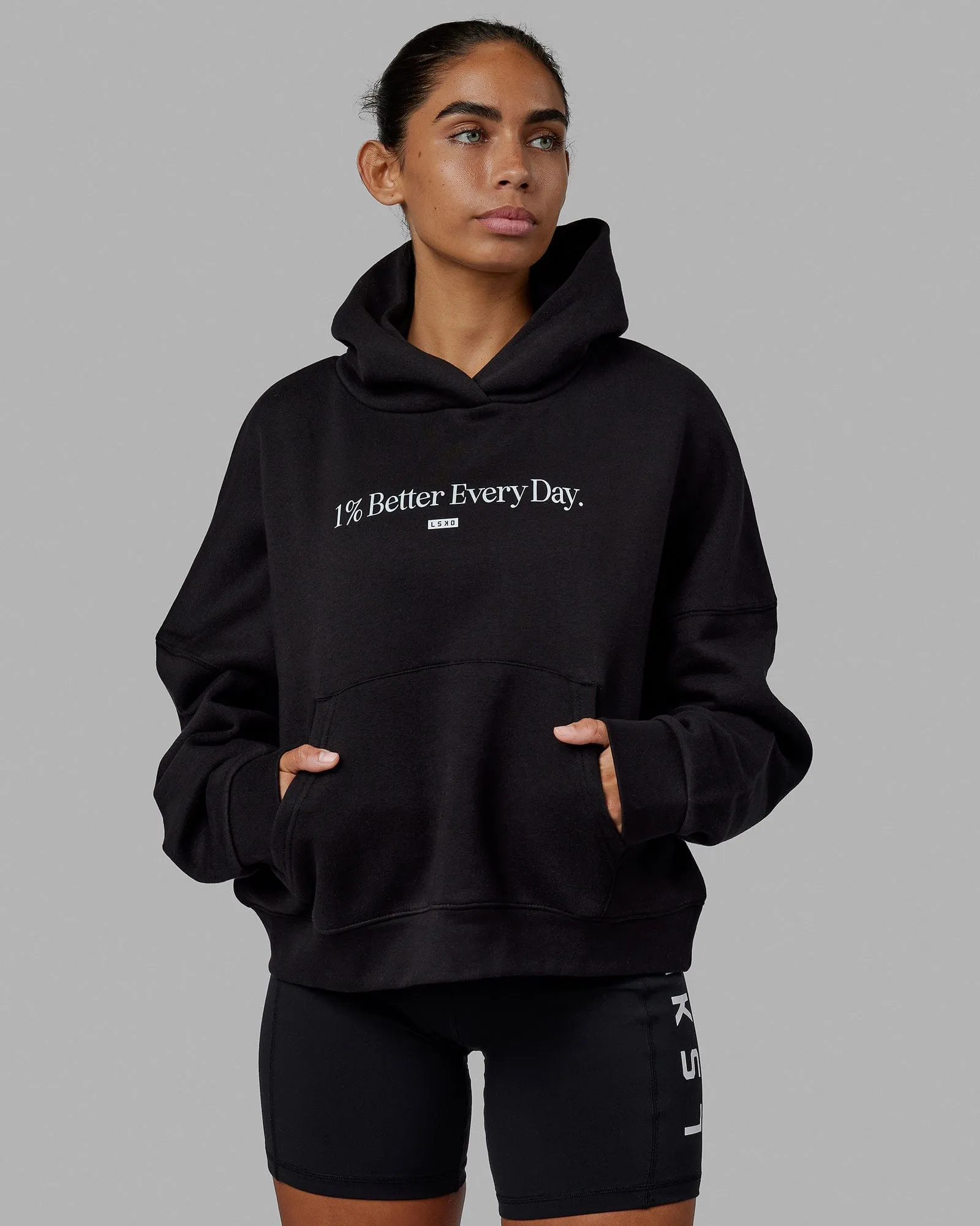 Womens 1% Better Hoodie - Black sold by LSKD