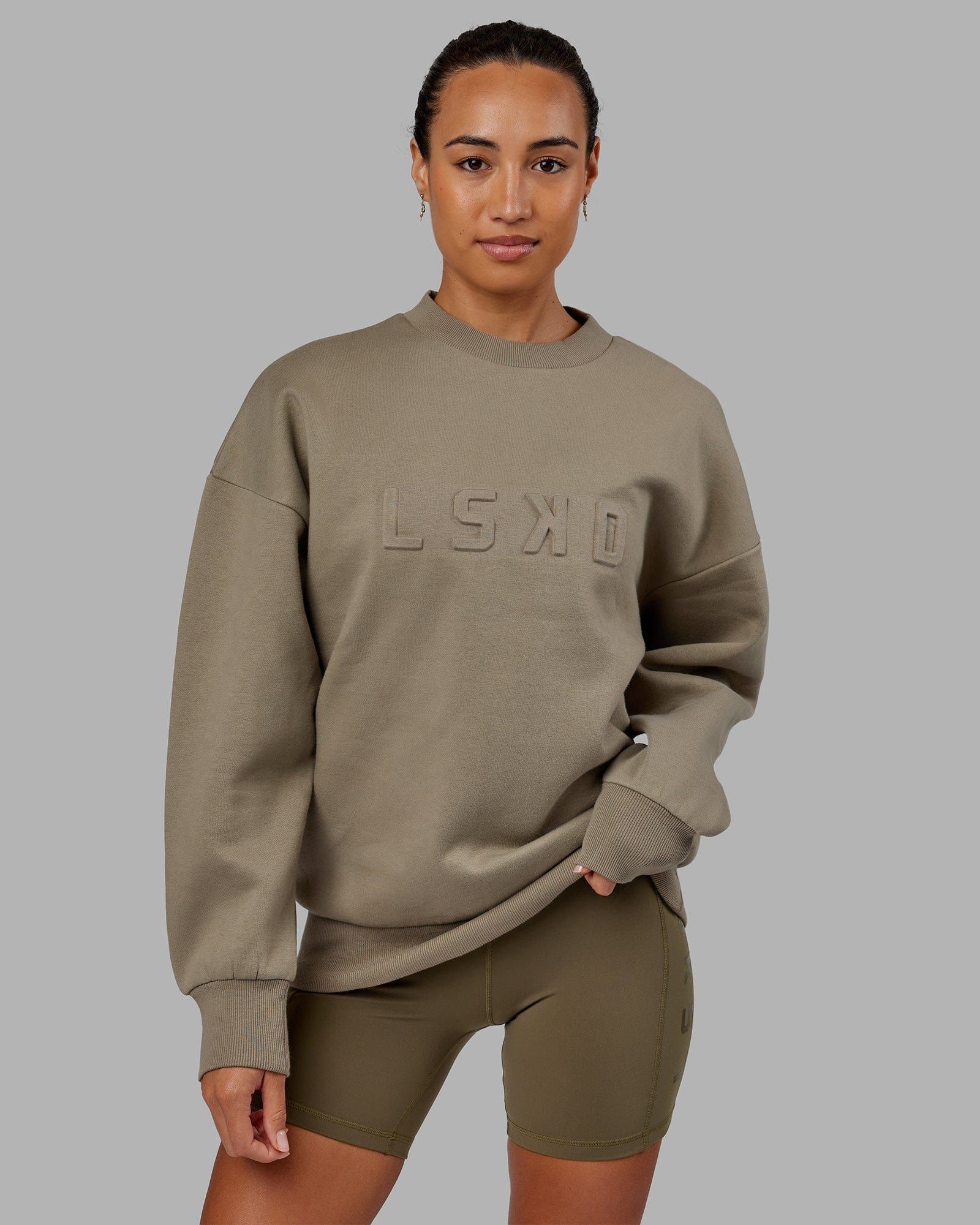 Unisex Stamped Sweater Oversize - Laurel Oak sold by LSKD product image thumbnail 4