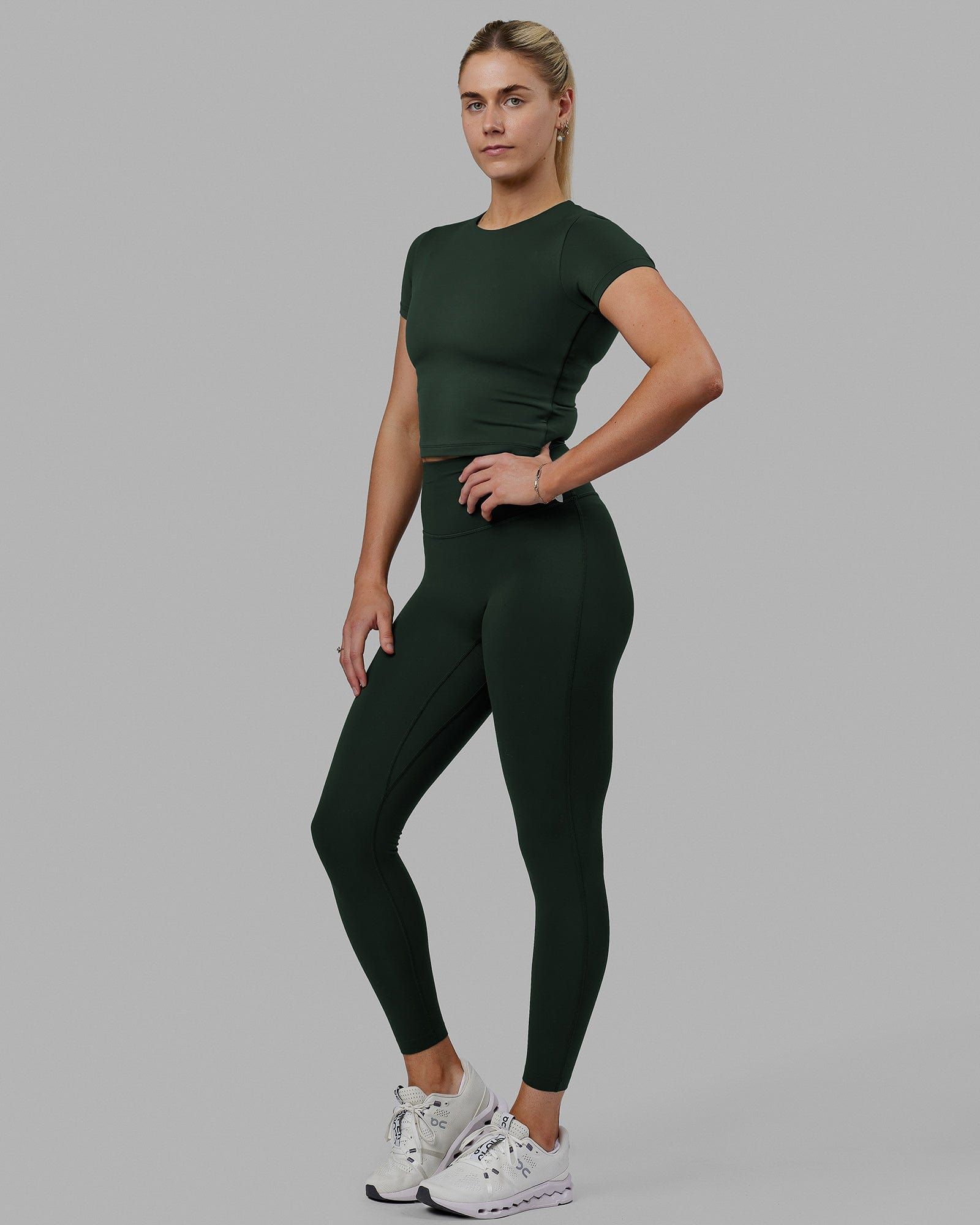 Staple Cropped Tee - Vital Green sold by LSKD product image thumbnail 5