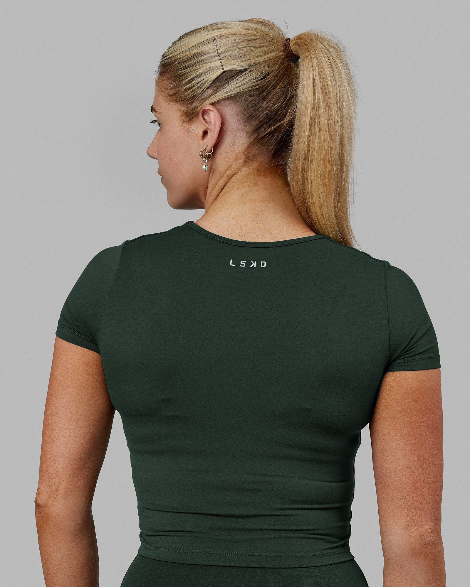 Staple Cropped Tee - Vital Green sold by LSKD product image thumbnail 4