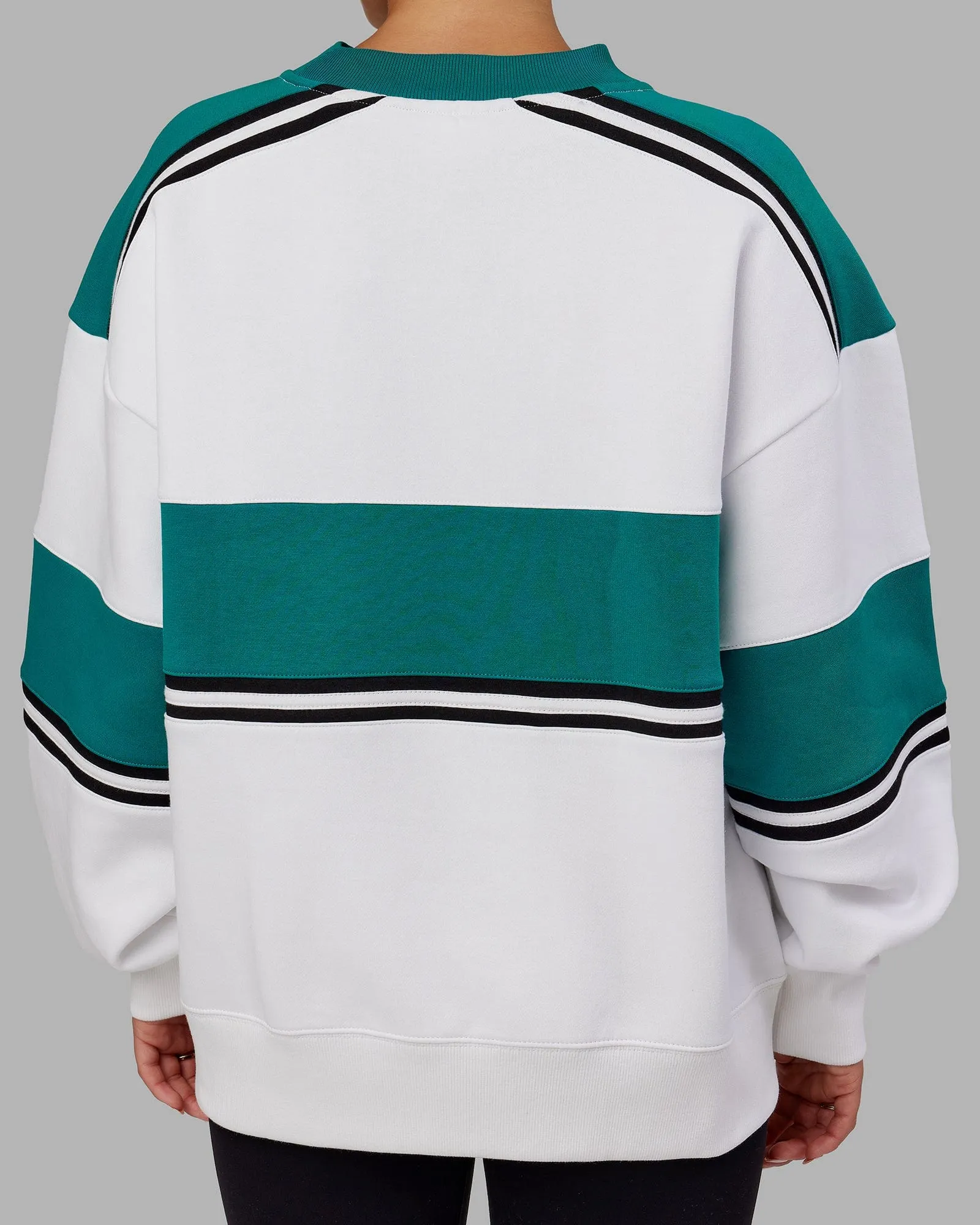 Unisex A-Team Sweater Oversize - White-Deep Lake sold by LSKD product image thumbnail 4