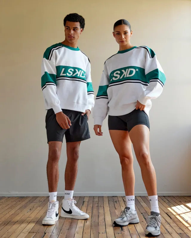 Unisex A-Team Sweater Oversize - White-Deep Lake sold by LSKD