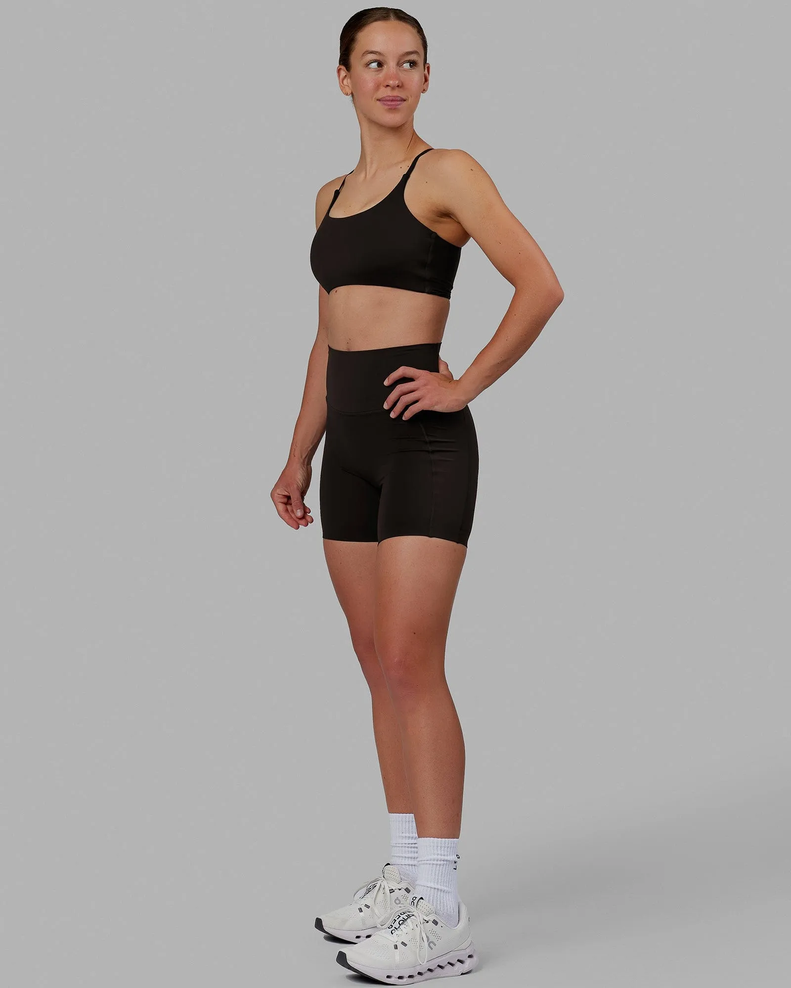 Elixir Mid Short Tights with Pockets - Dark Walnut sold by LSKD product image thumbnail 5