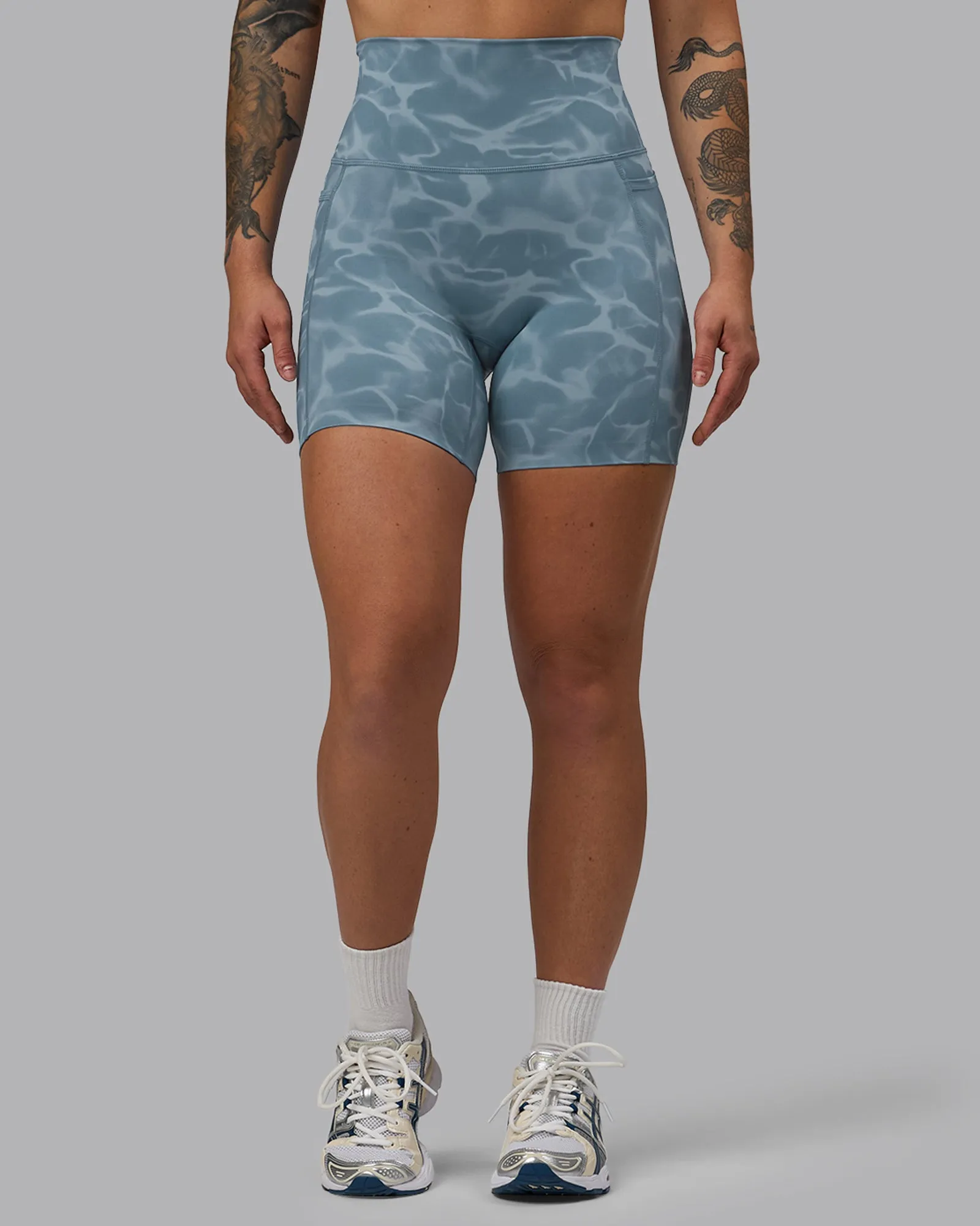 Elixir Mid Short Tight With Pockets - Tranquil-Elemental Blue sold by LSKD