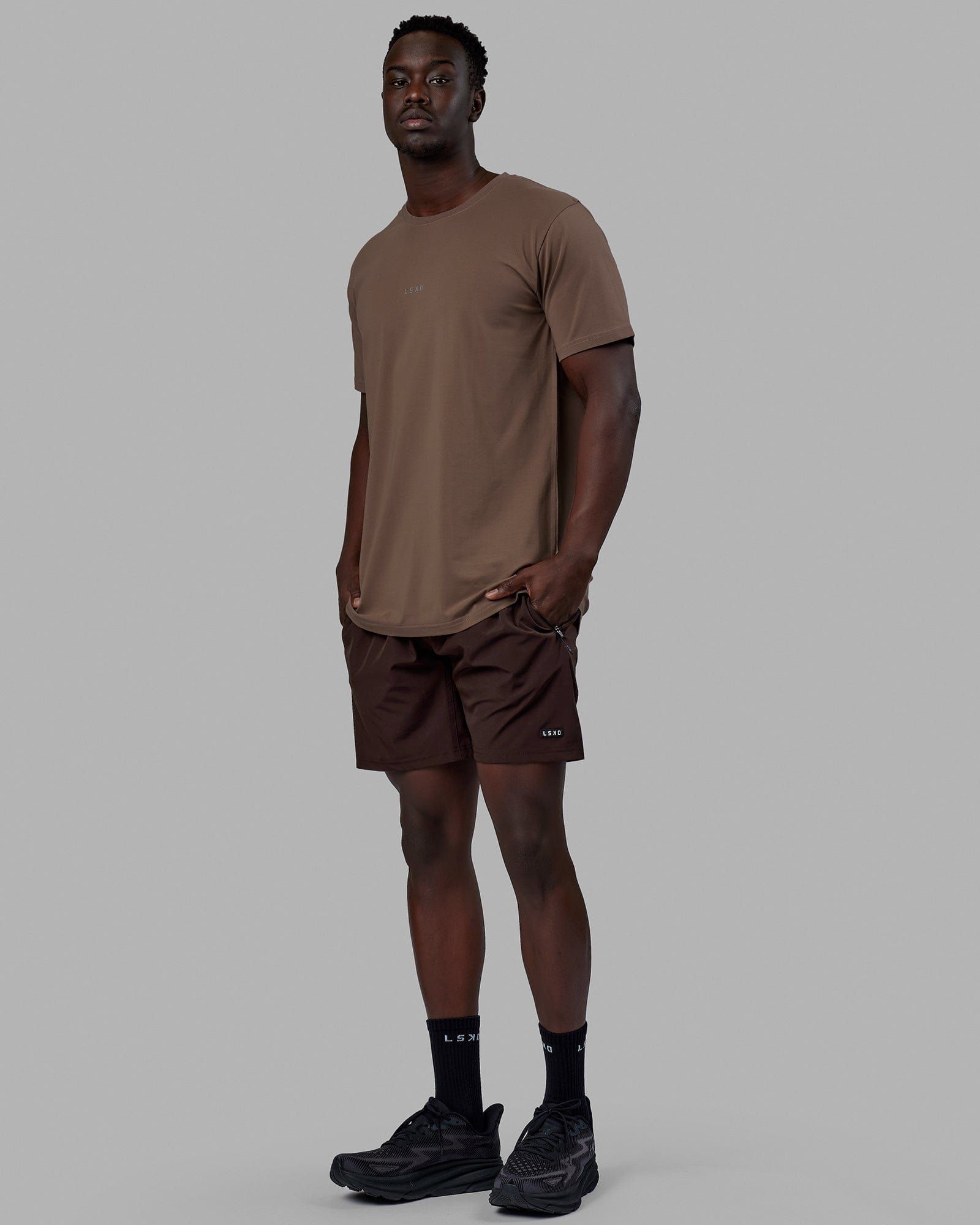 Base FLXCotton Tee - Deep Taupe sold by LSKD product image thumbnail 2