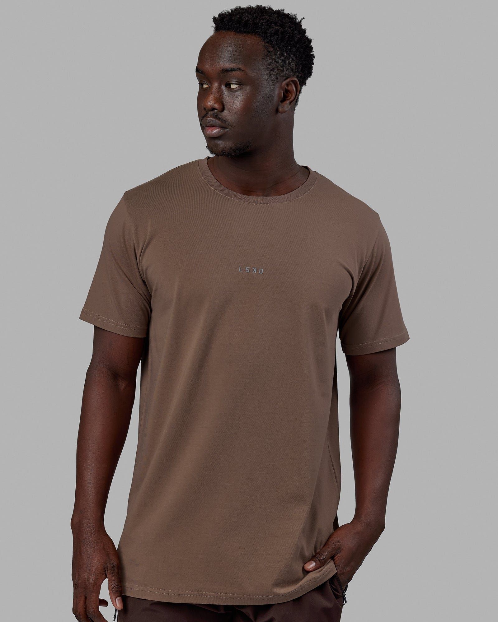 Base FLXCotton Tee - Deep Taupe sold by LSKD