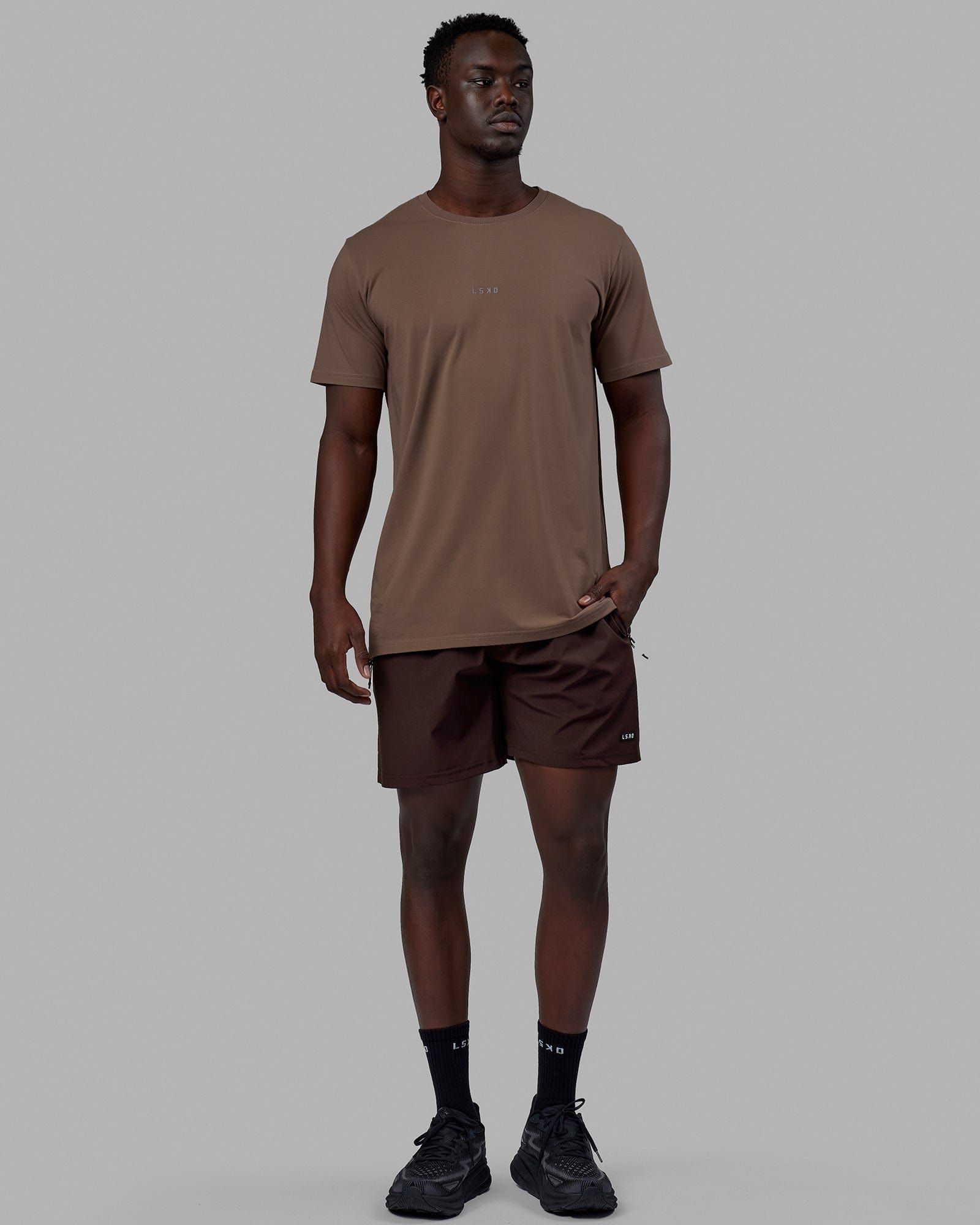 Base FLXCotton Tee - Deep Taupe sold by LSKD product image thumbnail 3