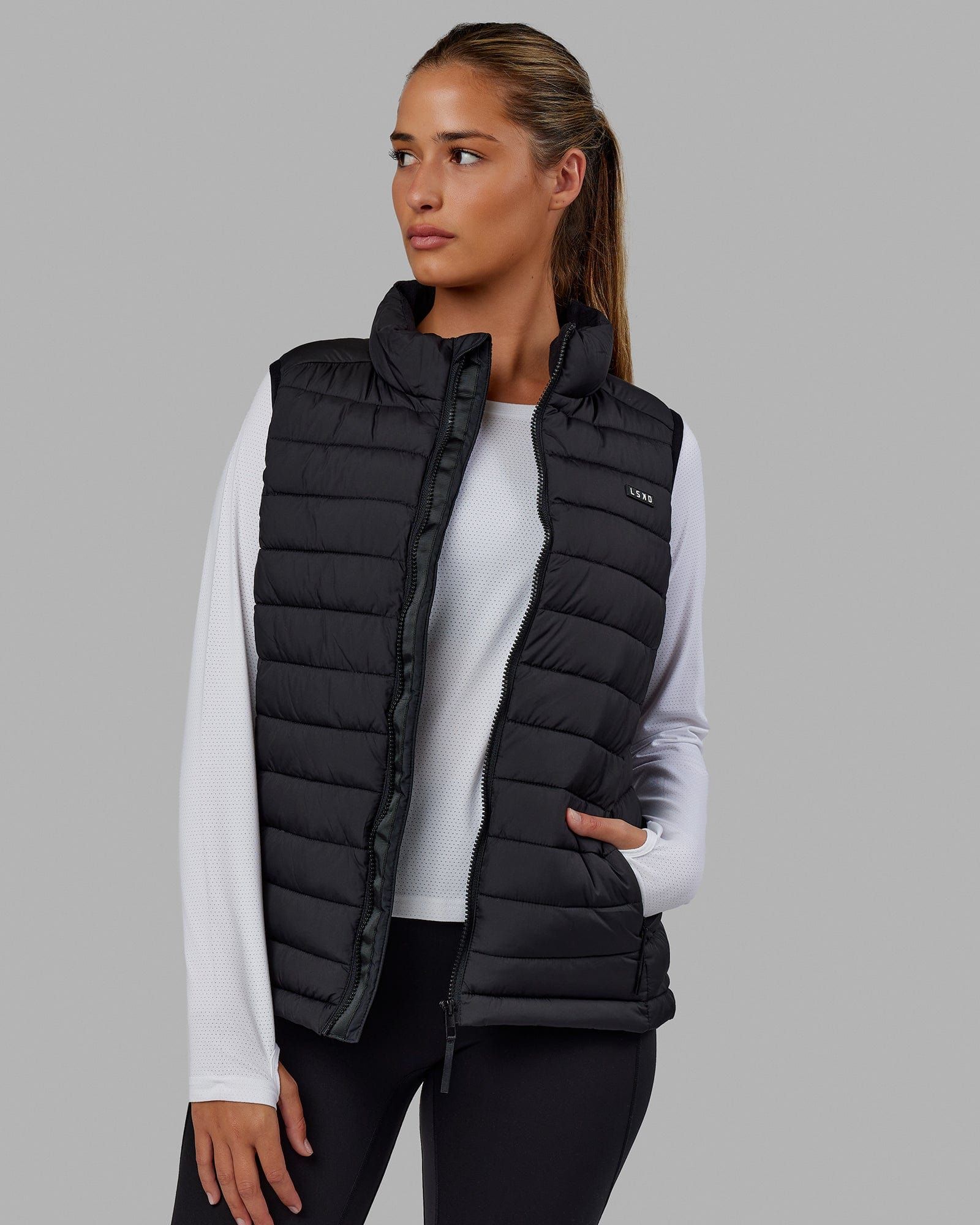 All Day Puffer Vest - Black sold by LSKD product image thumbnail 3