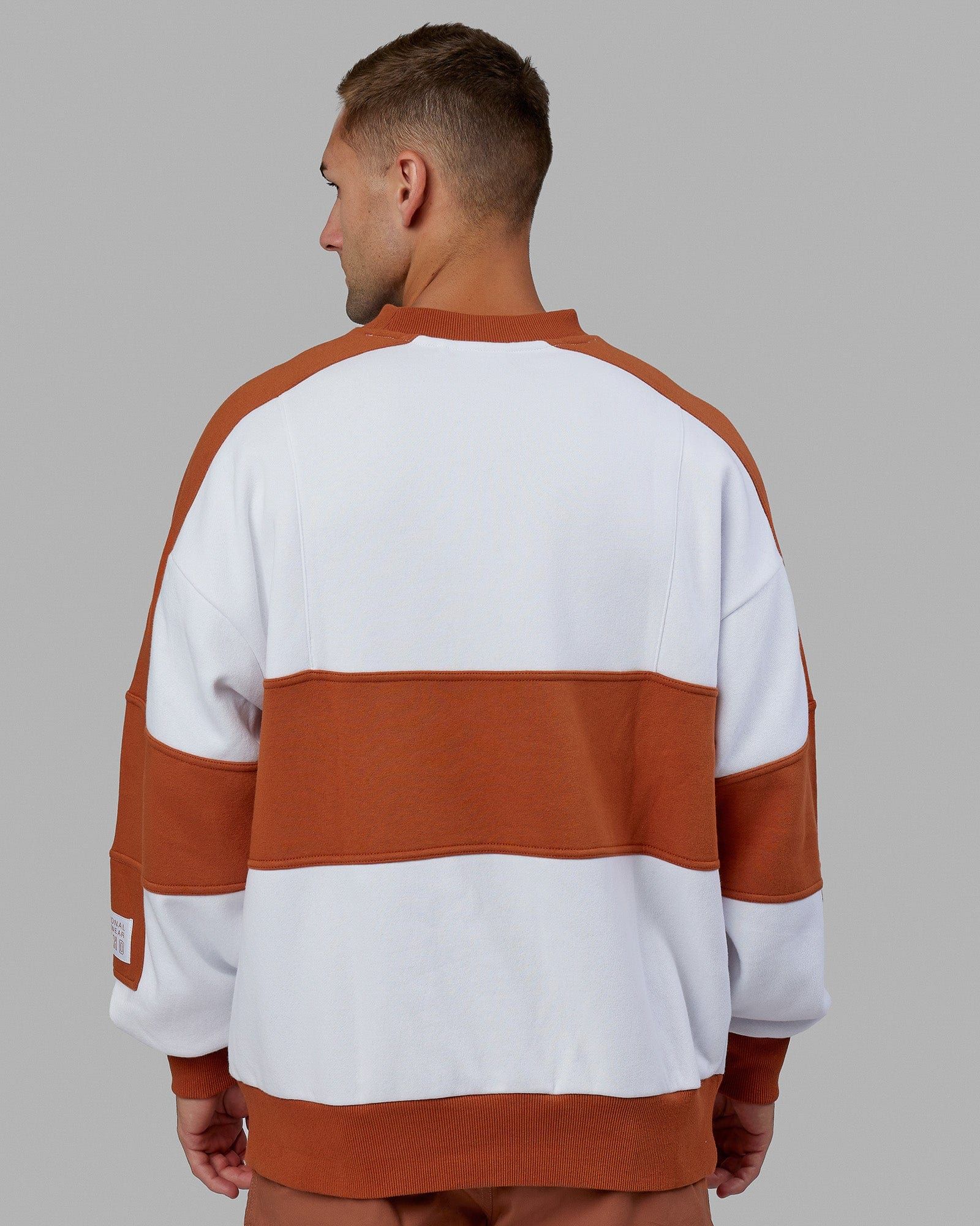 Unisex Slam Sweater Oversize - White-Orange sold by LSKD product image thumbnail 4