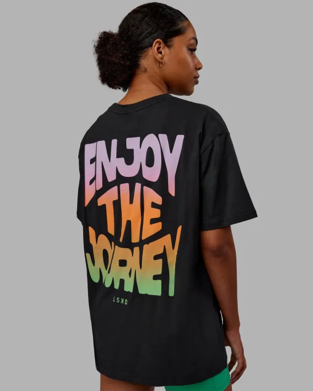 E.T.J FLXCotton Tee Oversize - Phantom-Lilac sold by LSKD