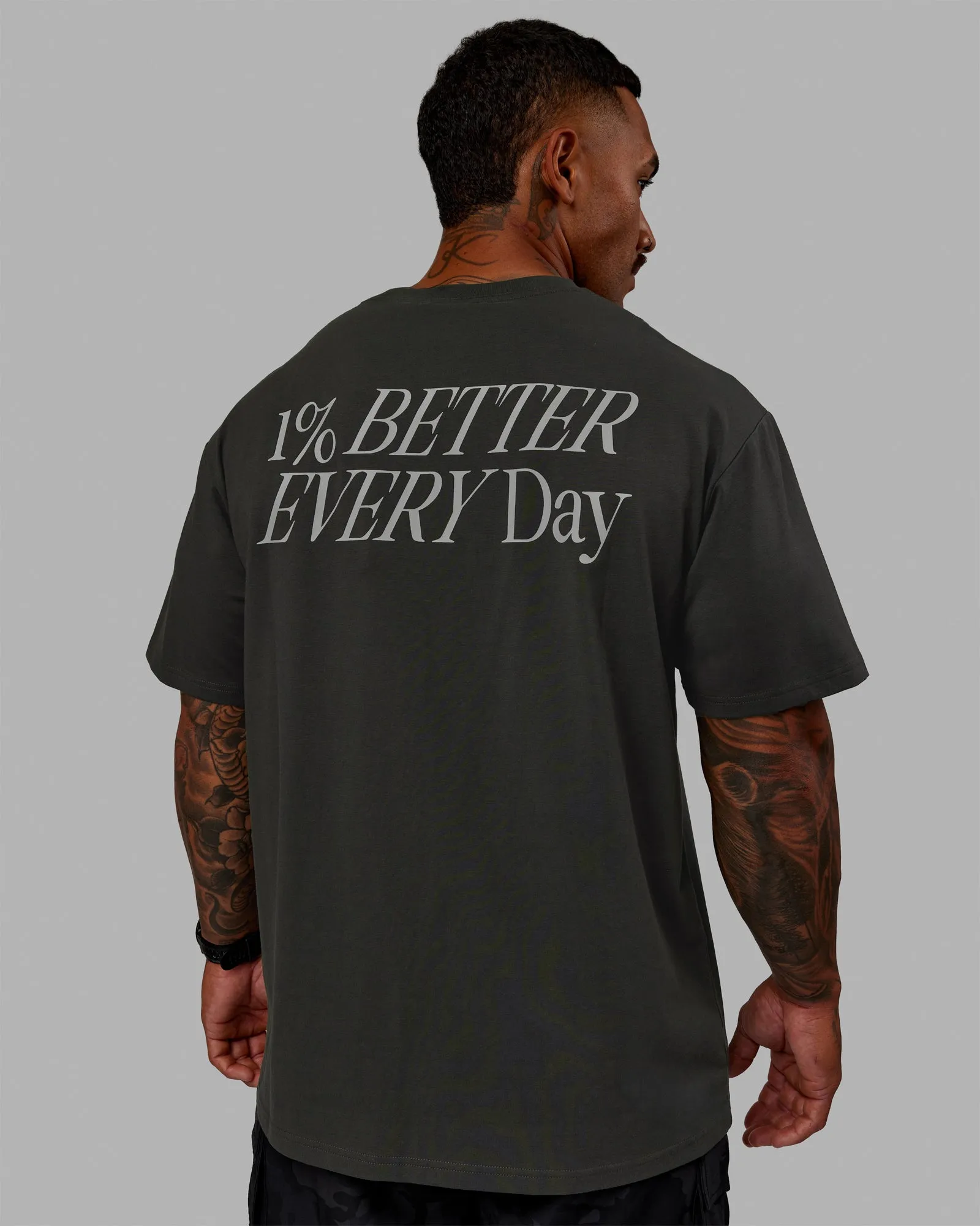 Unisex VS6 FLXCotton Tee Oversize - Pirate Black-Circular Grey sold by LSKD product image thumbnail 2
